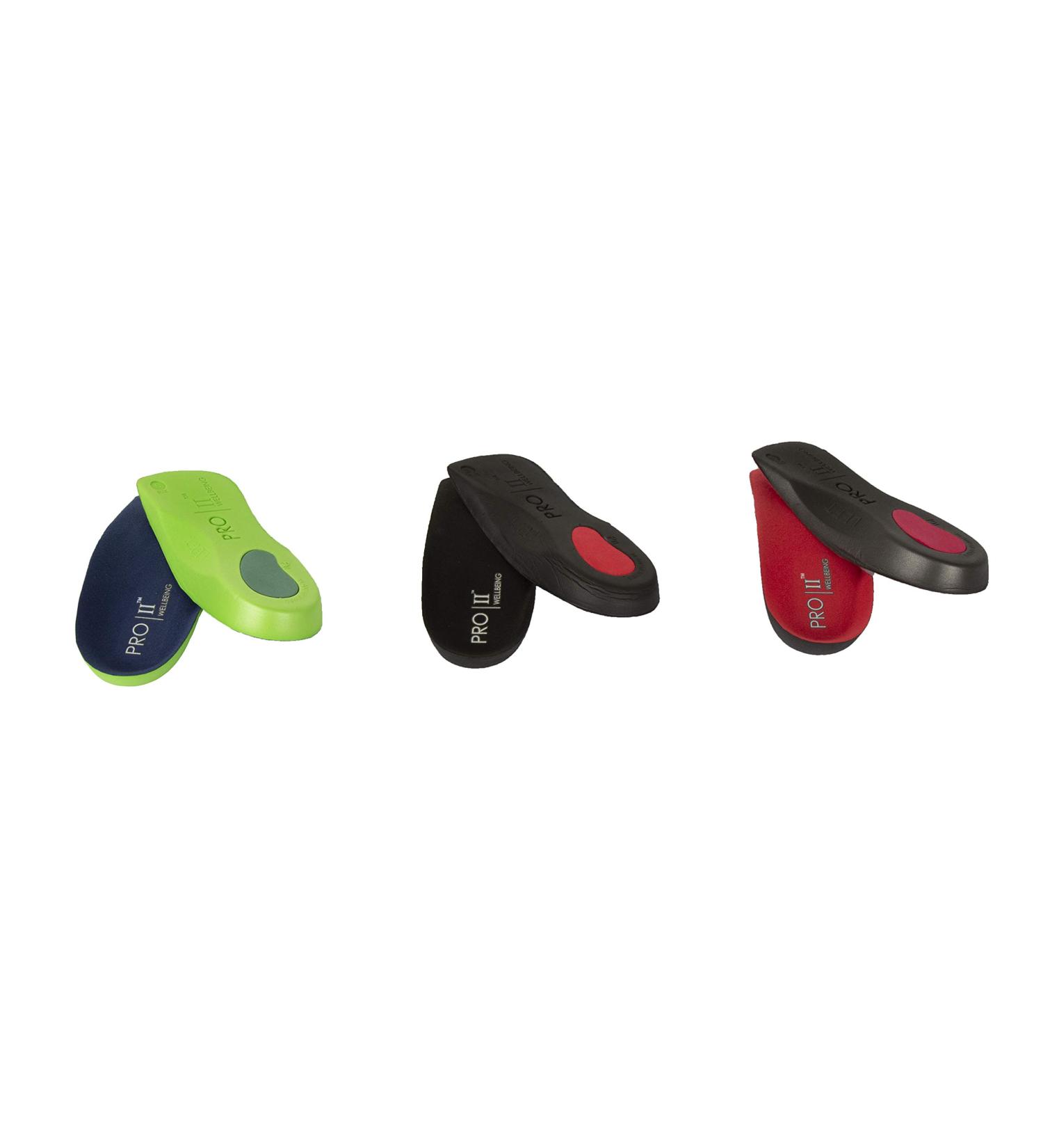 PRO 11 WELLBEING 1 Pair of Ultra Slim Fitting 3/4 Orthotic Insoles with Poron Heel Cushion Plantar Fasciiits Releif (L 9/10.5 UK Pink) L 9/10.5 UK Pink - Buy Online on GoSupps.com