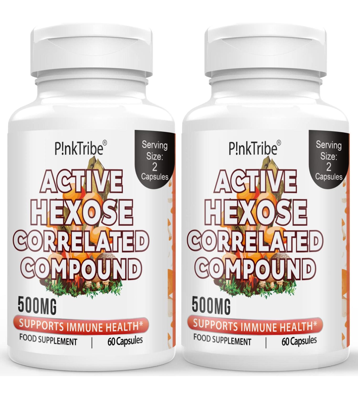 Active Hexose Correlated Compound 500mg - Supports Immune Health Liver Function & T-Cell/Natural Killer Cell Activity - 120 Veggie Capsules (Pack of 2) - Buy Online on GoSupps.com