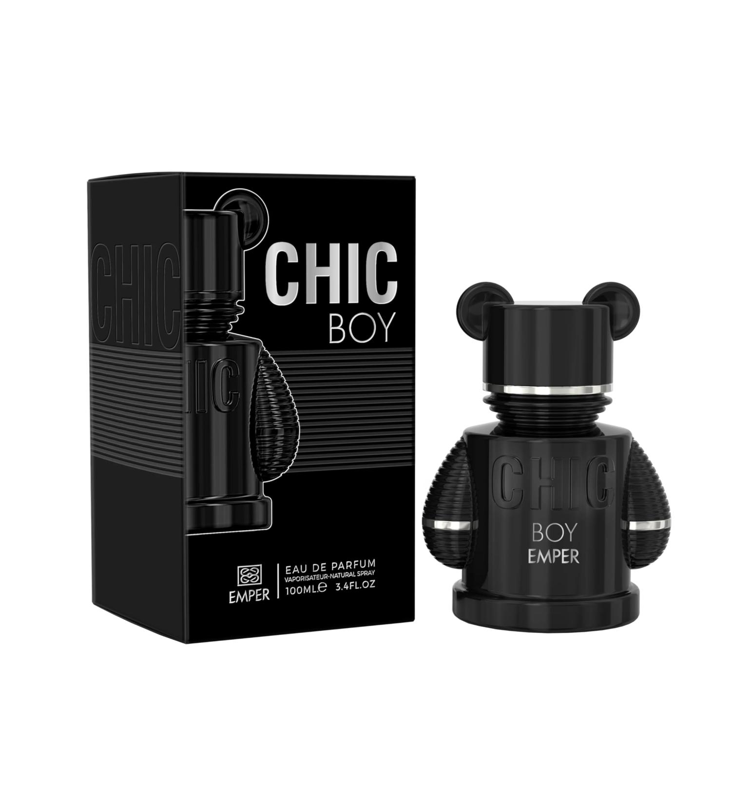 Chic Boy Perfume by Emper - Eau de Parfum for Men - 3.4 fl oz / 100ml. Arabic Perfume with notes of Sandalwood Bergamot Pink Peper Rose and More.