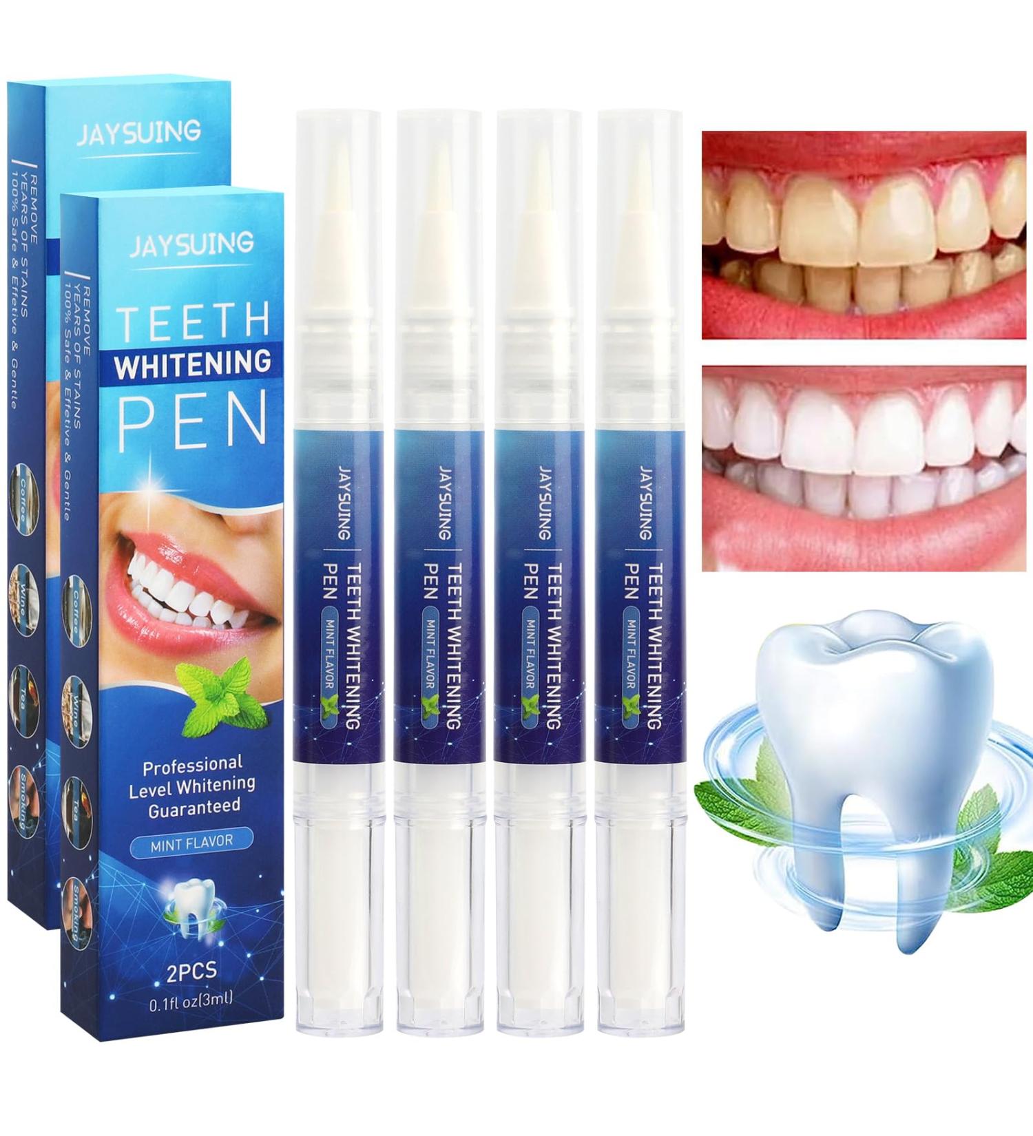 4 PCS Teeth Whitening Pen Set - Effective Tartar Stain Remover for Bright Smile - Buy Online on GoSupps.com