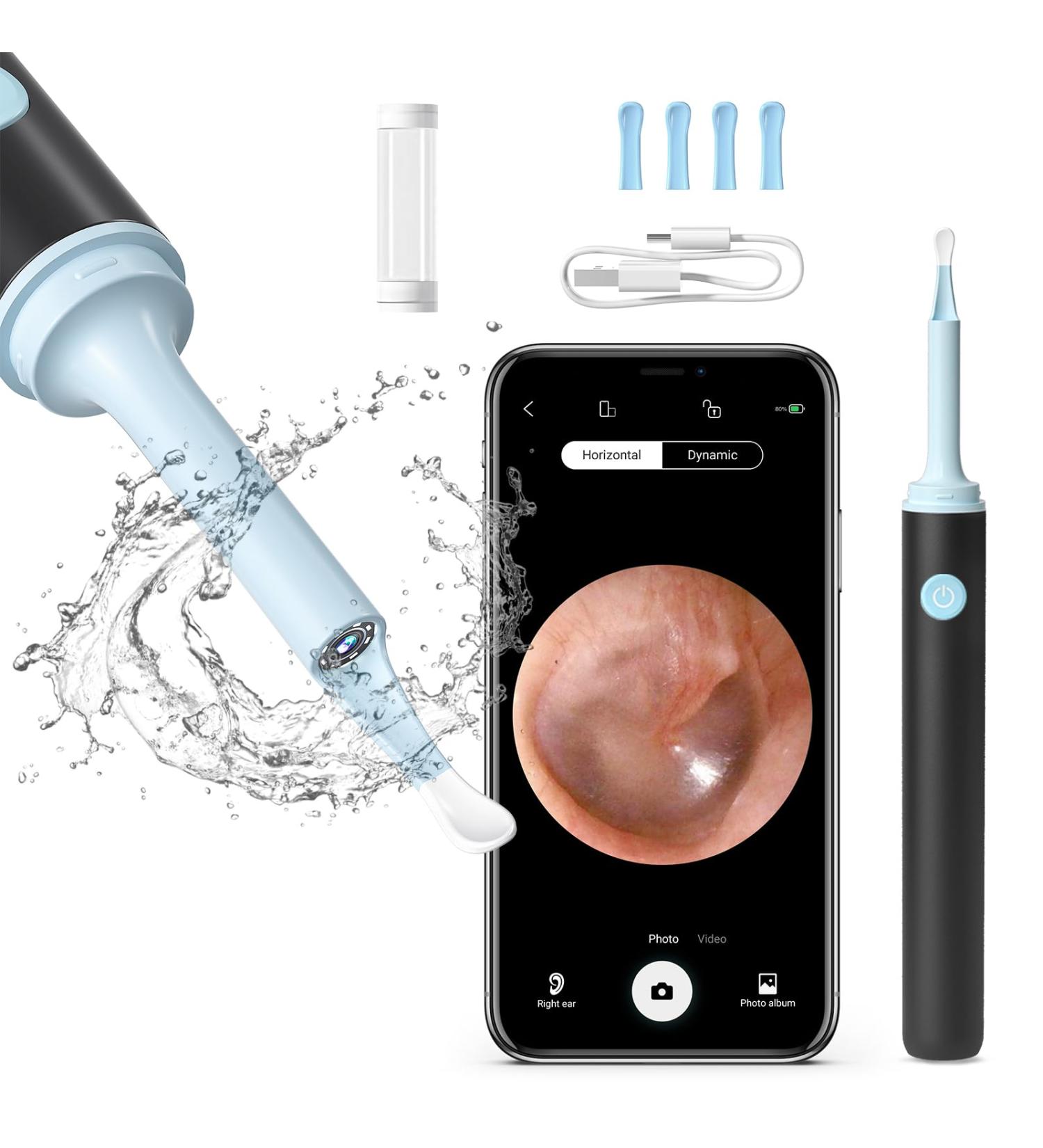 Wifi Intelligent Visual Earpick Mini Camera Endoscope - Ear Cleaning Tool for All Smartphones (Black - Buy Online on GoSupps.com