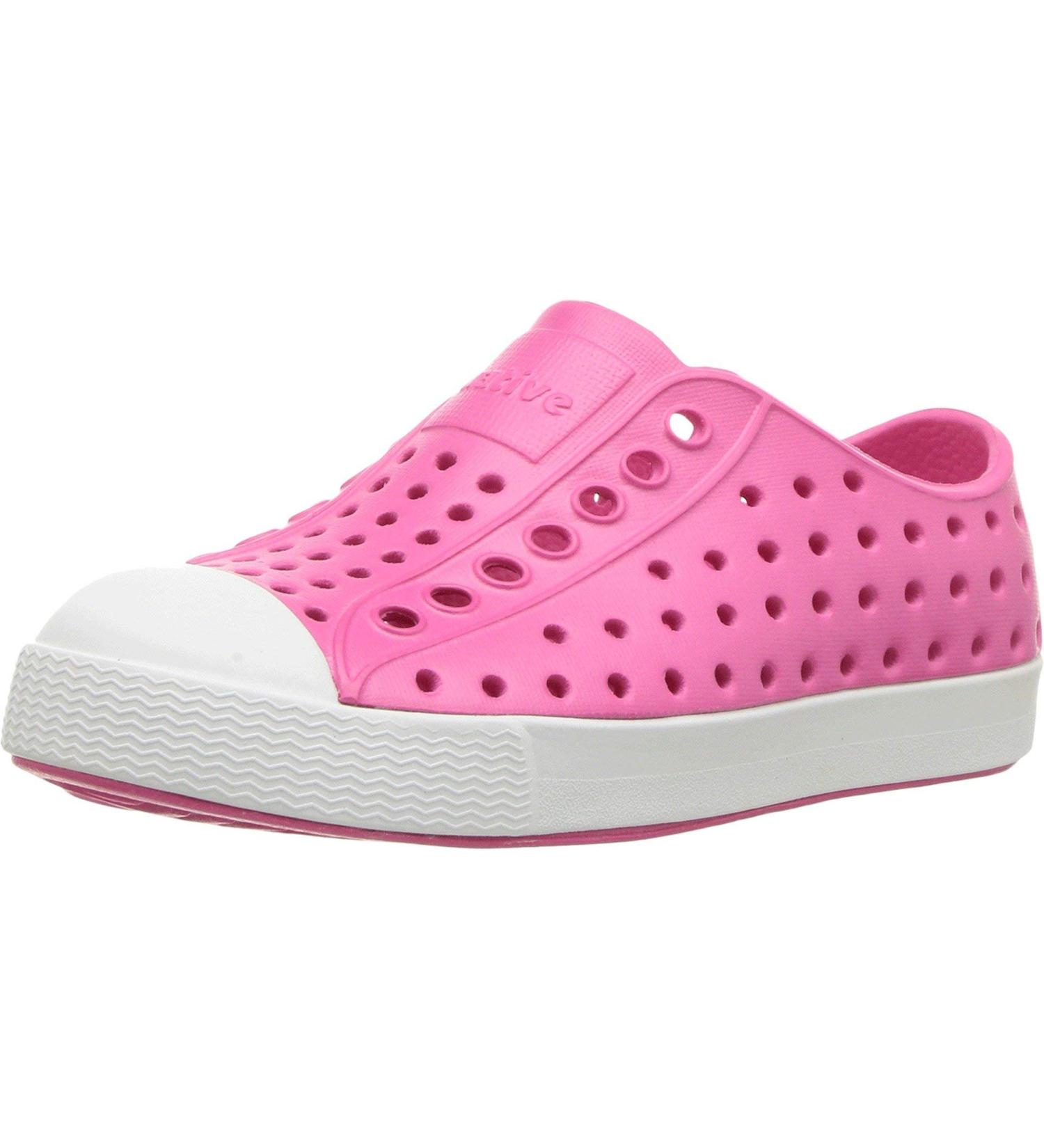 Native Shoes Jefferson Child Water Shoe - Unisex Kids 18 EU Hollywood Pink & Shell White - Shop Internationally! - Buy Online on GoSupps.com