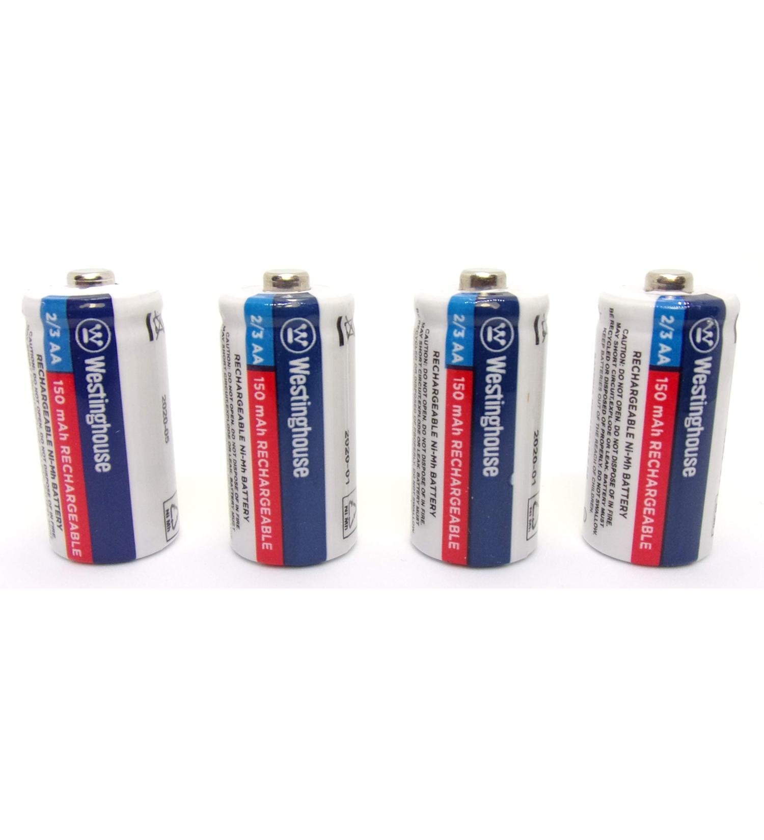 Buy 4X Westinghouse 2/3 AA Ni-Mh Rechargeable Batteries - 1.2V 150mAh - Eco-Friendly & Long-Lasting | JL Missouri Parts - Buy Online on GoSupps.com