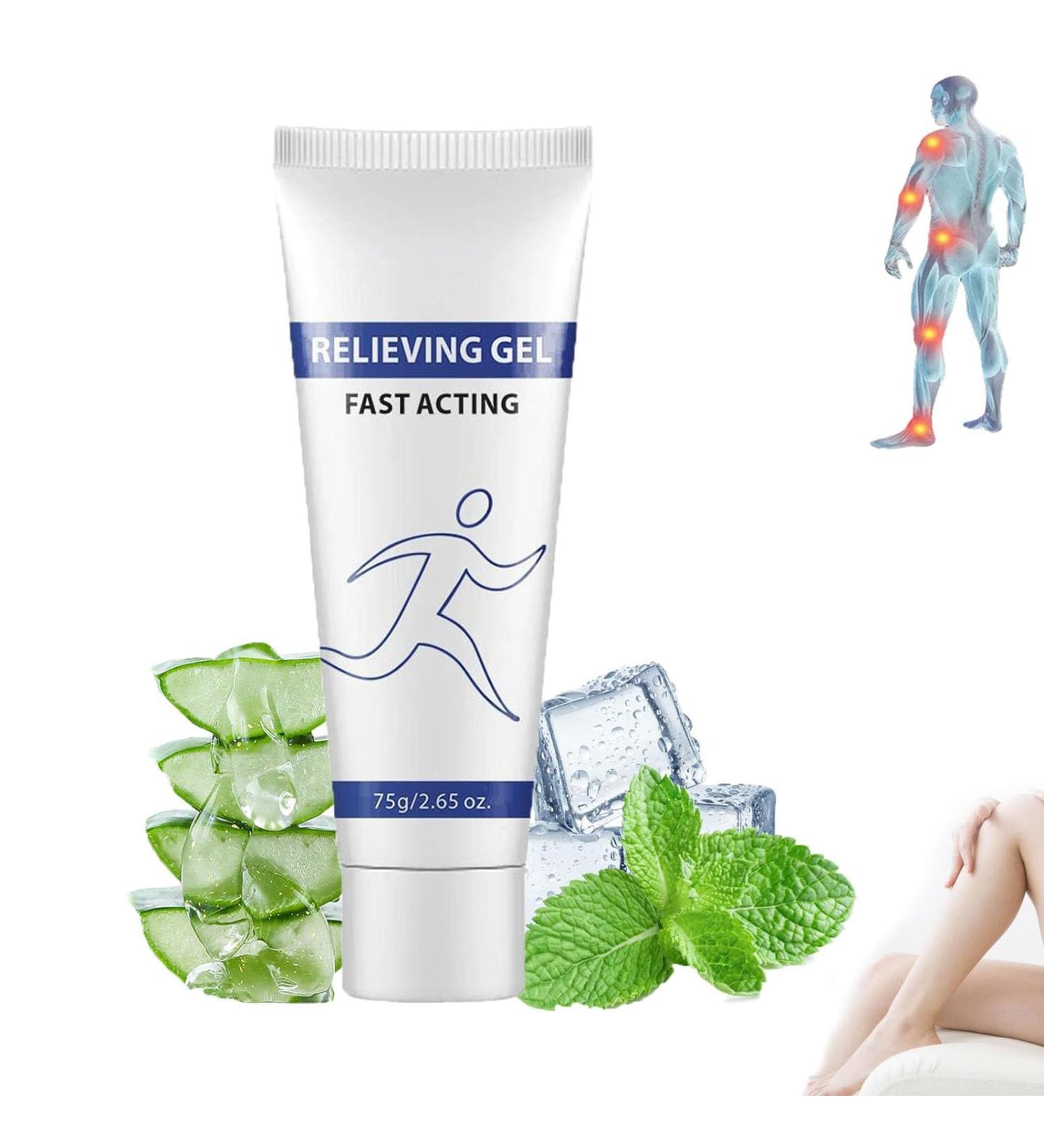 Gel rafra chissant apaisant de 100 g gel corporel soulageant avec du menthol et de l'encens pour la taille les jambes les genoux les paules le cou gel anti-douleur transparent action rapide - Buy Online on GoSupps.com