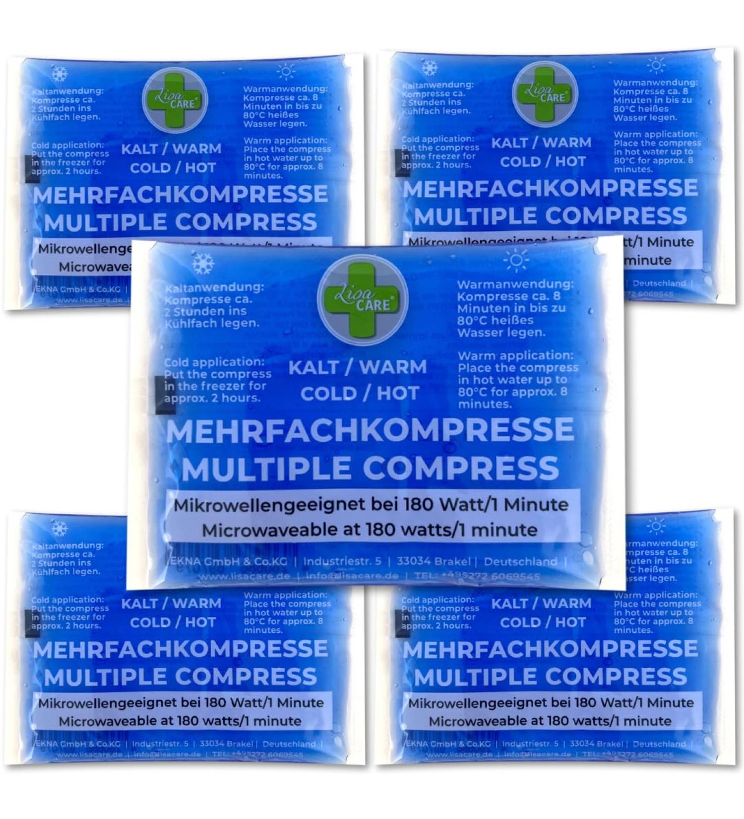 Lisacare Heat & Cool Pads - 5 Small Gel Pillows for Fast Pain Relief - Mini Cooling Packs for Kids - 12x8.5cm - Buy Online on GoSupps.com