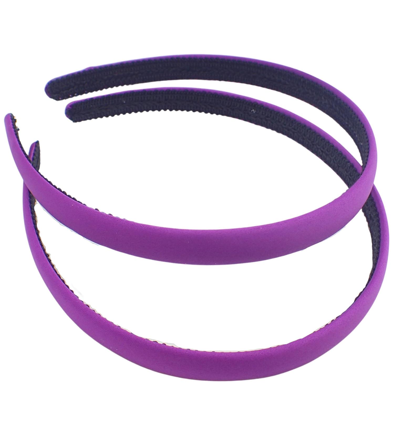 Topkids Accessories 1.5cm Alice Band for Girls and Women Hair Accessories for Girls Hair Bands for Women Alice Bands Adult Women Girls Headbands Hairbands Women (2pc Purple) 2pc Black - Buy Online on GoSupps.com