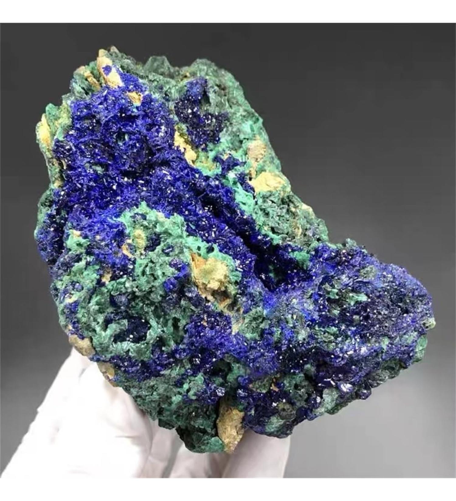 Natural Crystal Rough Natural Azurite Malachite Geode Quartz Crystal Geode Cluster Specimen Teaching Research Reiki Stone Collectible (Size : 4-6cm) - Buy Online on GoSupps.com