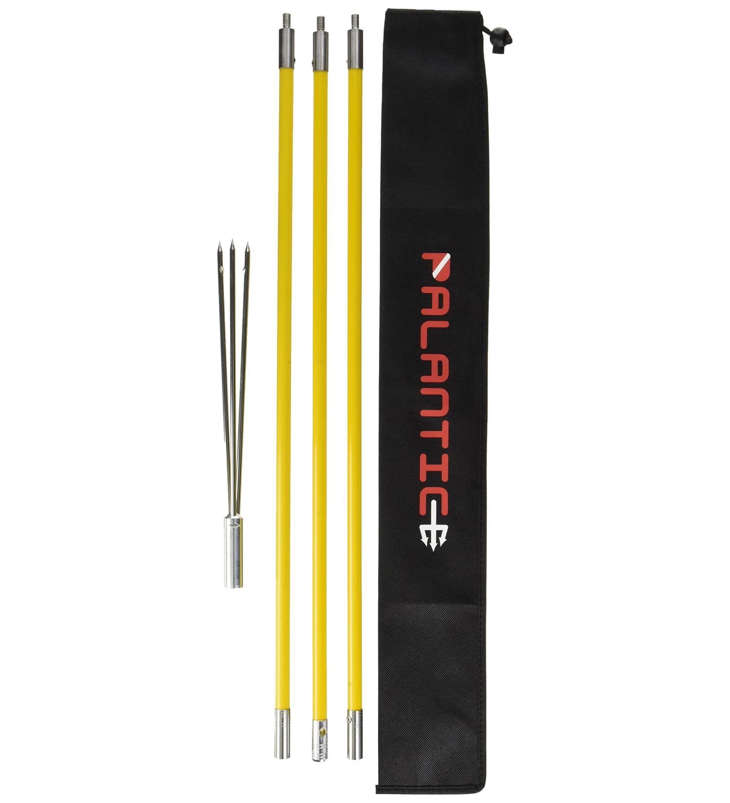 Scuba Choice 7' Travel Spearfishing 3-Piece Pole Spear 3 Prong Barb Paralyzer Tip Adjustable to 5' with Bag