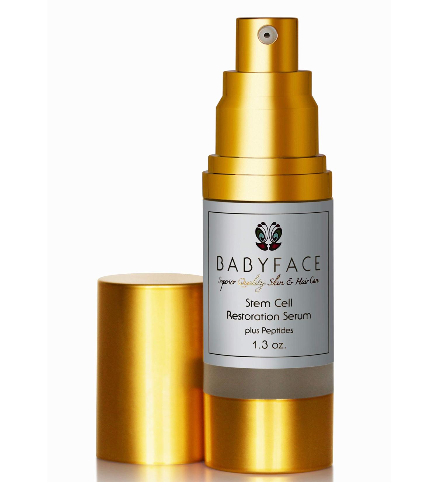 Babyface Vegan Stem Cell Serum - Promotes Skin Firming & Renewal - Cruelty-Free & Lightweight Formula 1.3 oz