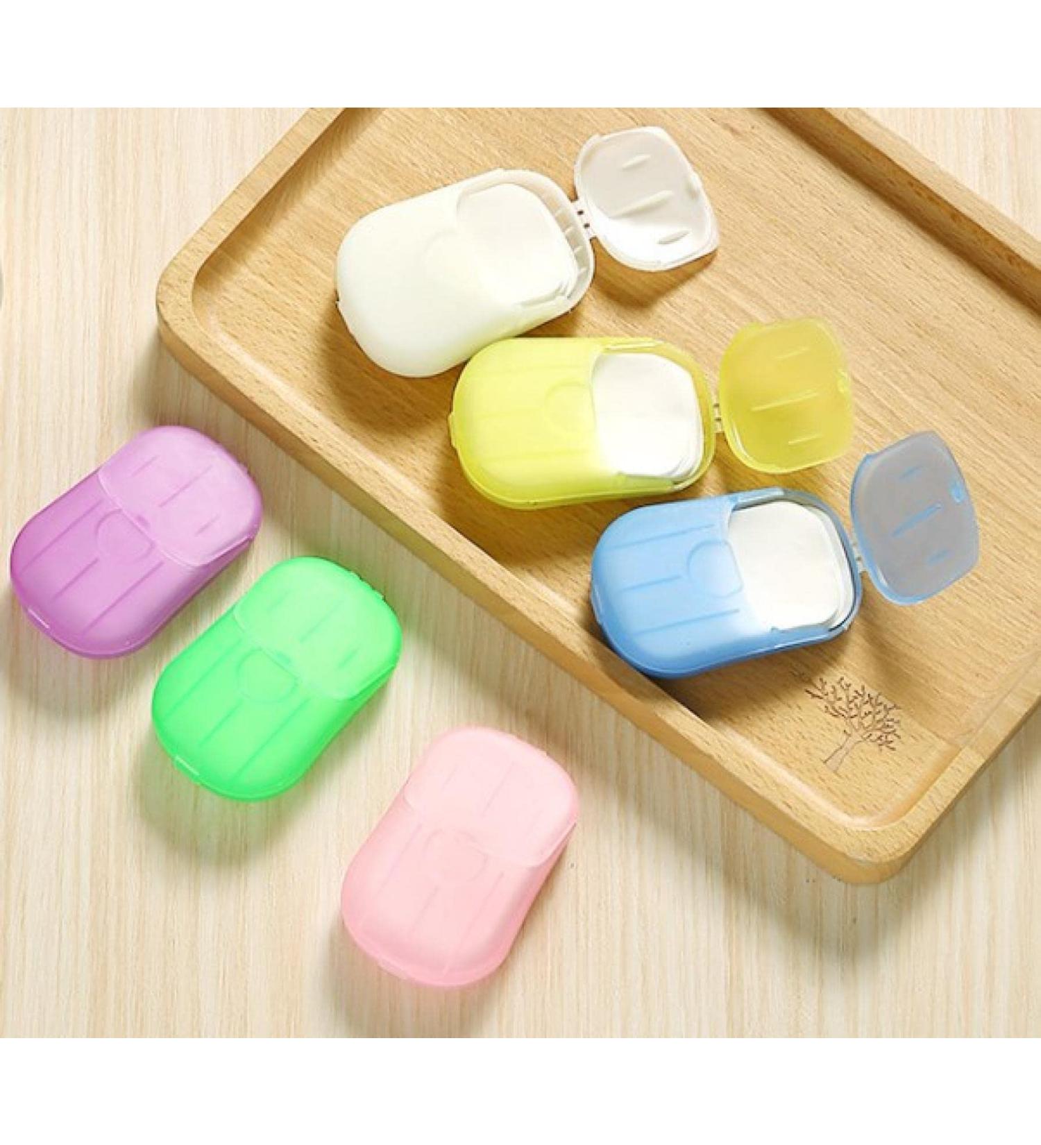 Disposable soap Tablets Travel Portable Paper soap Tablets Student Portable Bear Wash Tablet Box 3randommodels