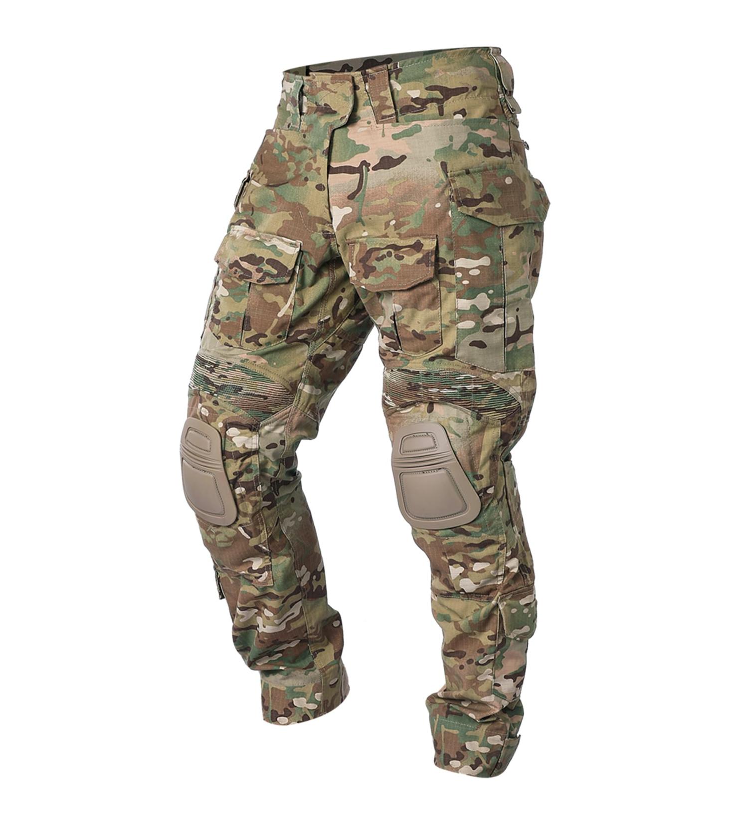 IDOGEAR G3 Combat Pants for Men - Tactical Knee Pad Cargo Pants for Hunting Shooting & Military - Multi-Camo Outdoor Gear - Buy Online on GoSupps.com