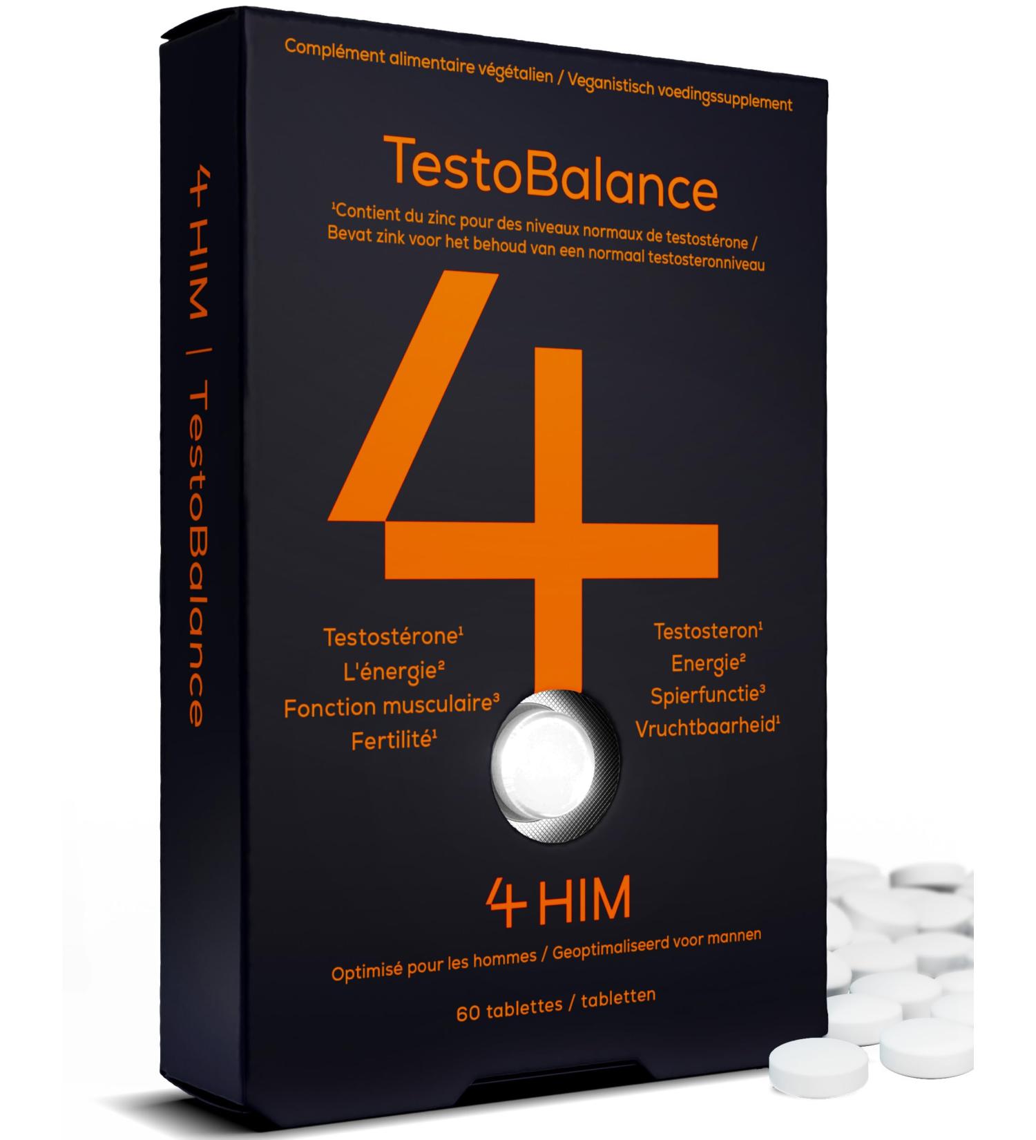 VM Sverige AB 4 HIM TestoBalance Testosterone Supplements for Men with Zinc LArginine Vitamin D3 and Fenugreek for Energy Muscle Function and a Normal Testosterone Level - Buy Online on GoSupps.com