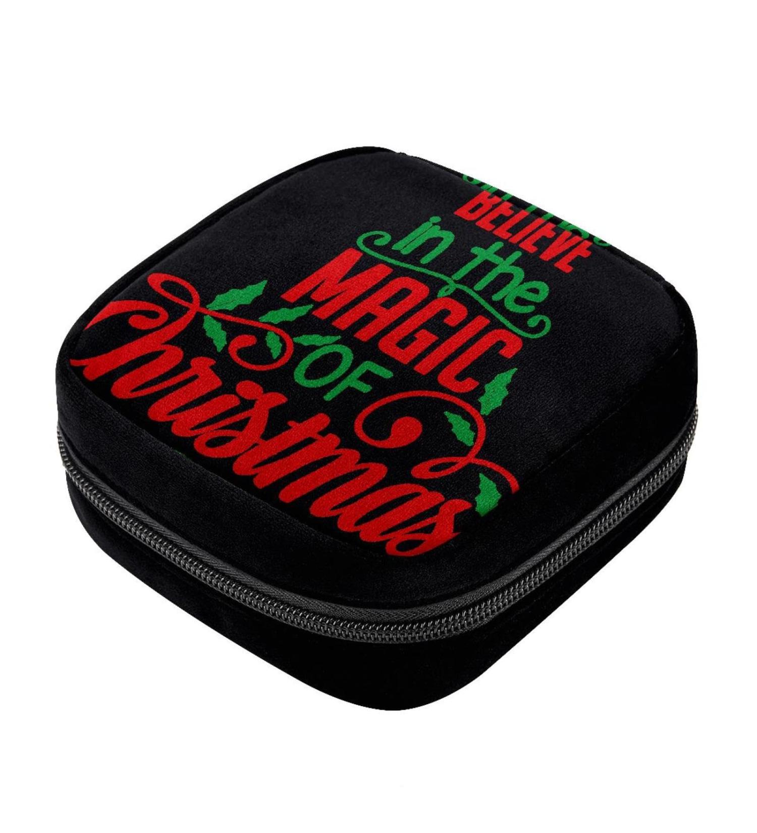 GIAPB Period Bag Sanitary Napkin Storage and Makeup Pouch - Christmas Color1594 - Buy Online on GoSupps.com