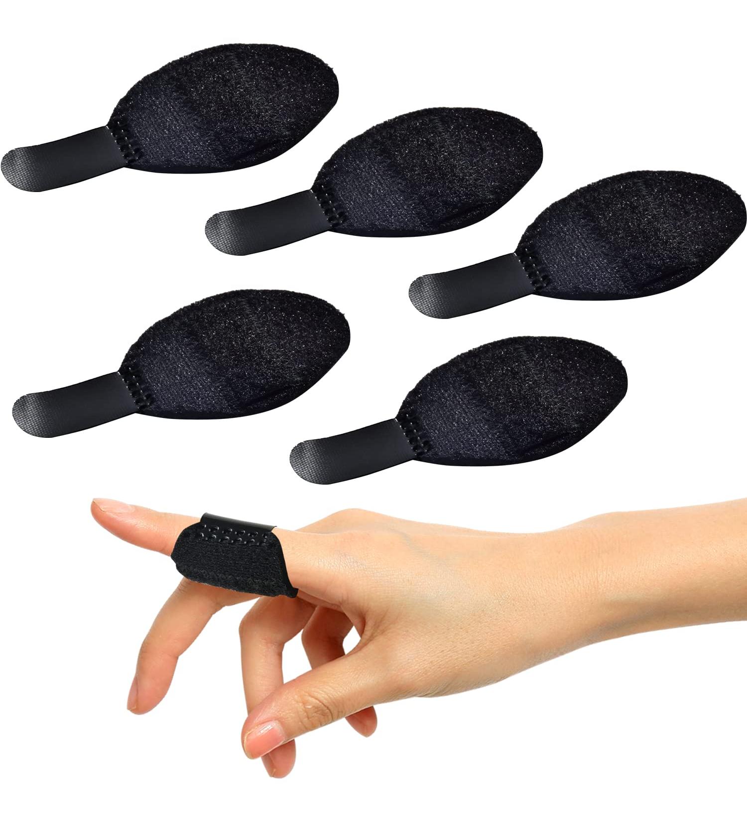 Topbine 5-Piece Metal Finger Support Set | Finger Rails for Sports Injuries & Joint Pain | Black | Ideal for Adults & Children - Buy Online on GoSupps.com