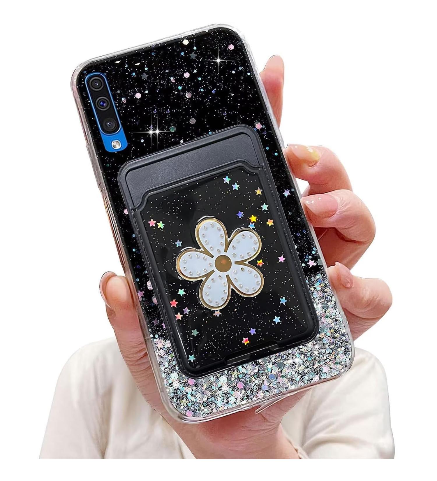 Buy Tivenfezk Nadoli Silicone Sparkle Wallet Case for Samsung Galaxy A50/A30S - Bling Glitter Soft TPU Cover with Credit Card Holder | Scratch-Resistant Protection - Buy Online on GoSupps.com