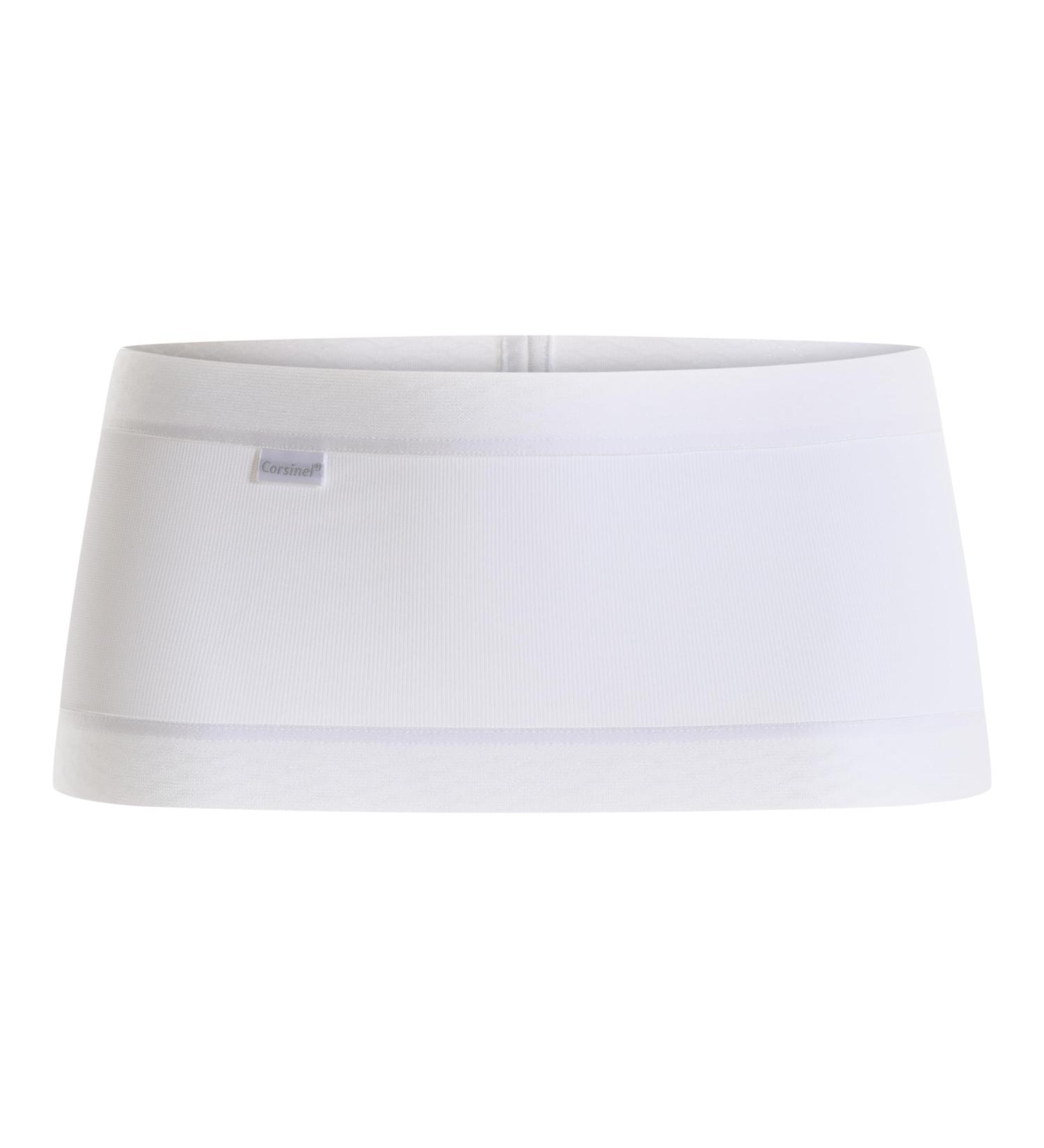 Corsinel abdominal bandage for stoma parastomal hernia umbilical and inguinal hernia en-loading for more mobility Elastic belly bandage for optimal seat & smooth body contours 15 cm high white XL XL white- box