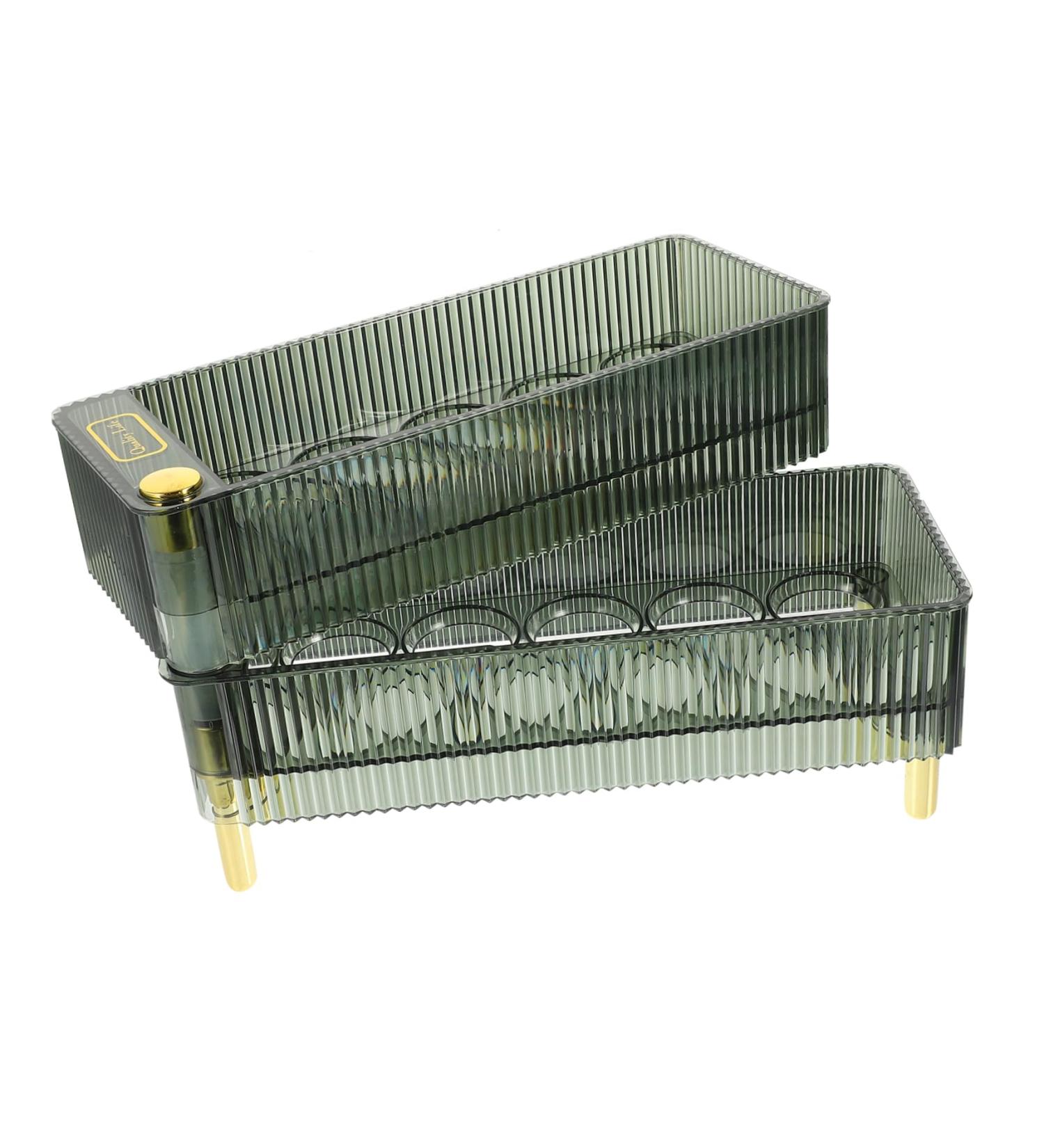 jojofuny Fridge Egg Organizer Box Egg Holder for Fridge Eggs Egg Carrier Egg Tray Fridge Egg Holder Dog Anti-collision re-usable Green 26.5X16X10CM - Buy Online on GoSupps.com