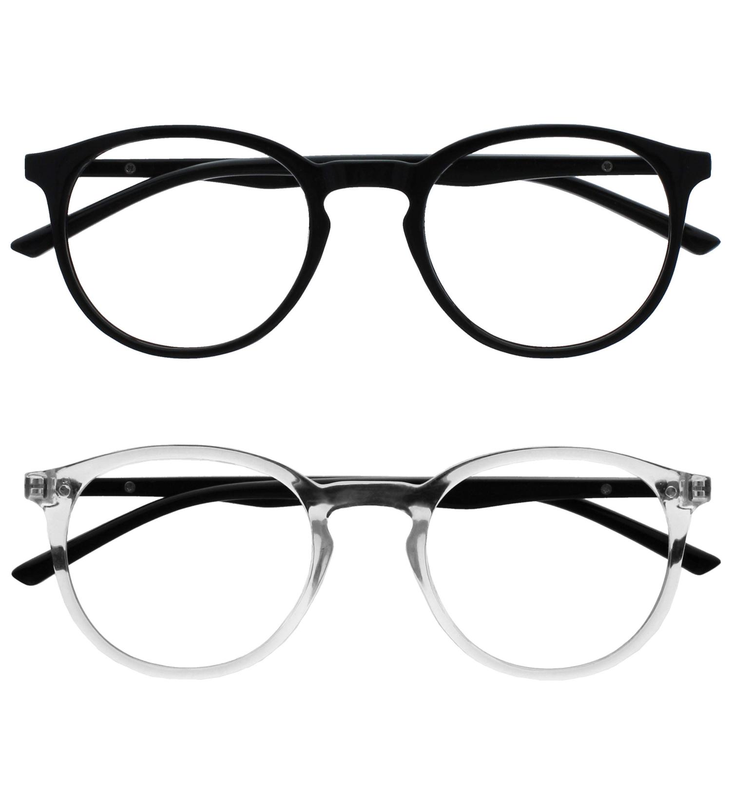 OPULIZE Met Reading Glasses 2 Pack - Blue Light Blocking Slim Round Frame Scratch Resistant Anti-Reflective - Improve Sleep for Men & Women +3.00 - Buy Online on GoSupps.com