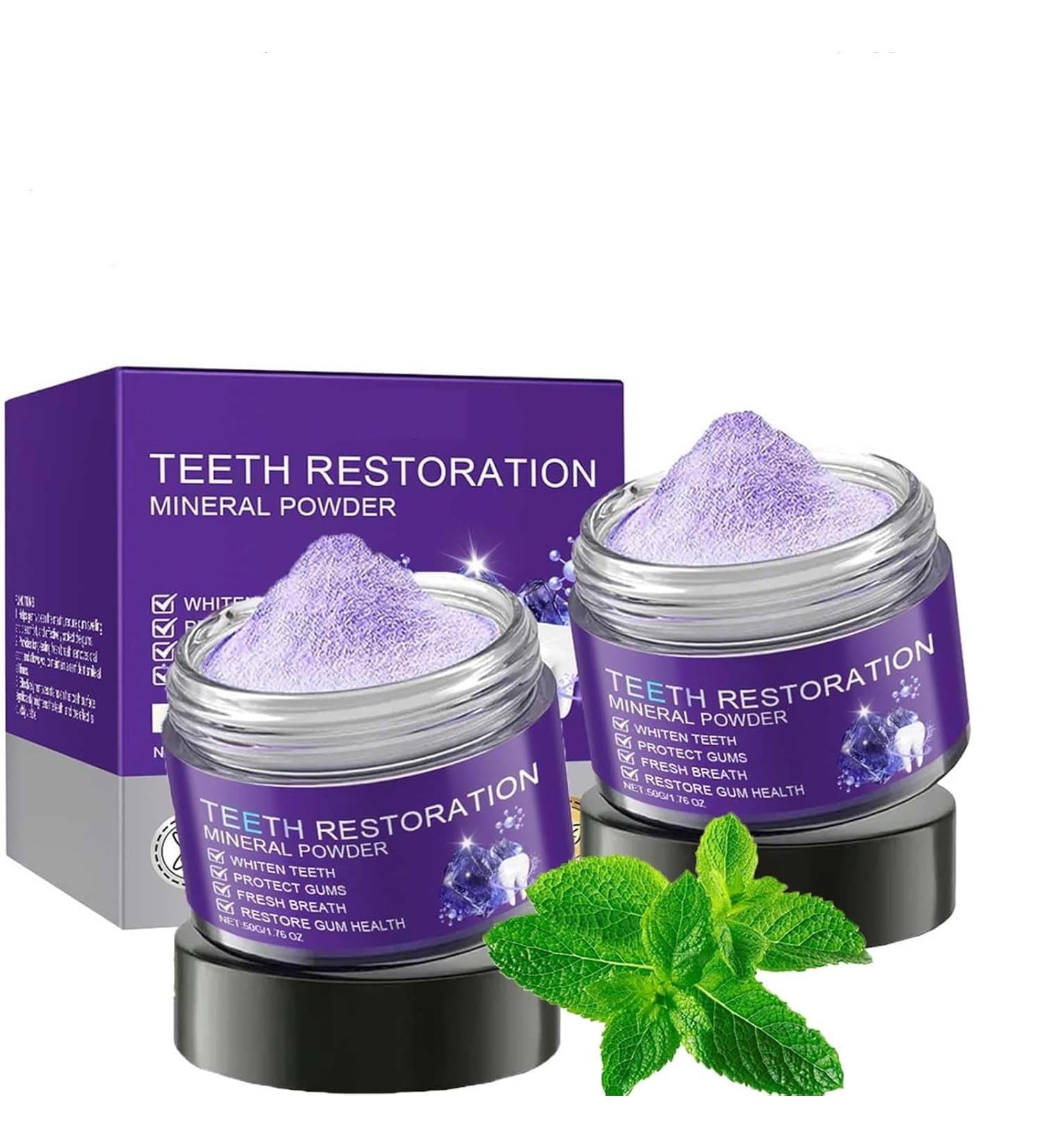 RCMCHTLA Mineral Powder for Teeth Restoration Teeth Whitening Powder Effective for Strengthening Teeth and Gums Freshening Breath Removing Stains - Buy Online on GoSupps.com