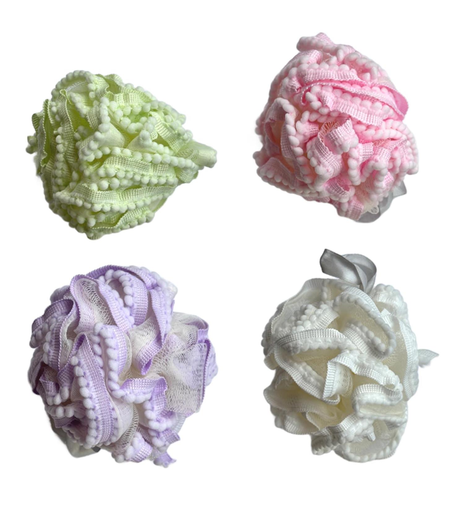 Buy Bath Shower Loofah Sponge Set of 4 - Deep Cleaning Body Scrubbers for Men & Women - Perfect for Exfoliating & Spa Experience - Buy Online on GoSupps.com
