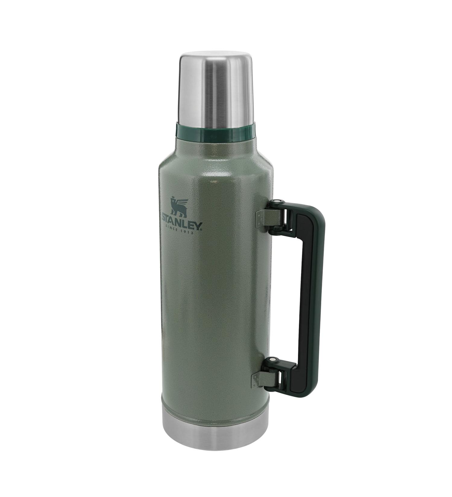Stanley Classic Legendary Thermos Bottle 1.9L - Keeps Drinks Hot or Cold for 45 Hours - BPA-Free Dishwasher Safe Hammertone Green - Buy Online on GoSupps.com