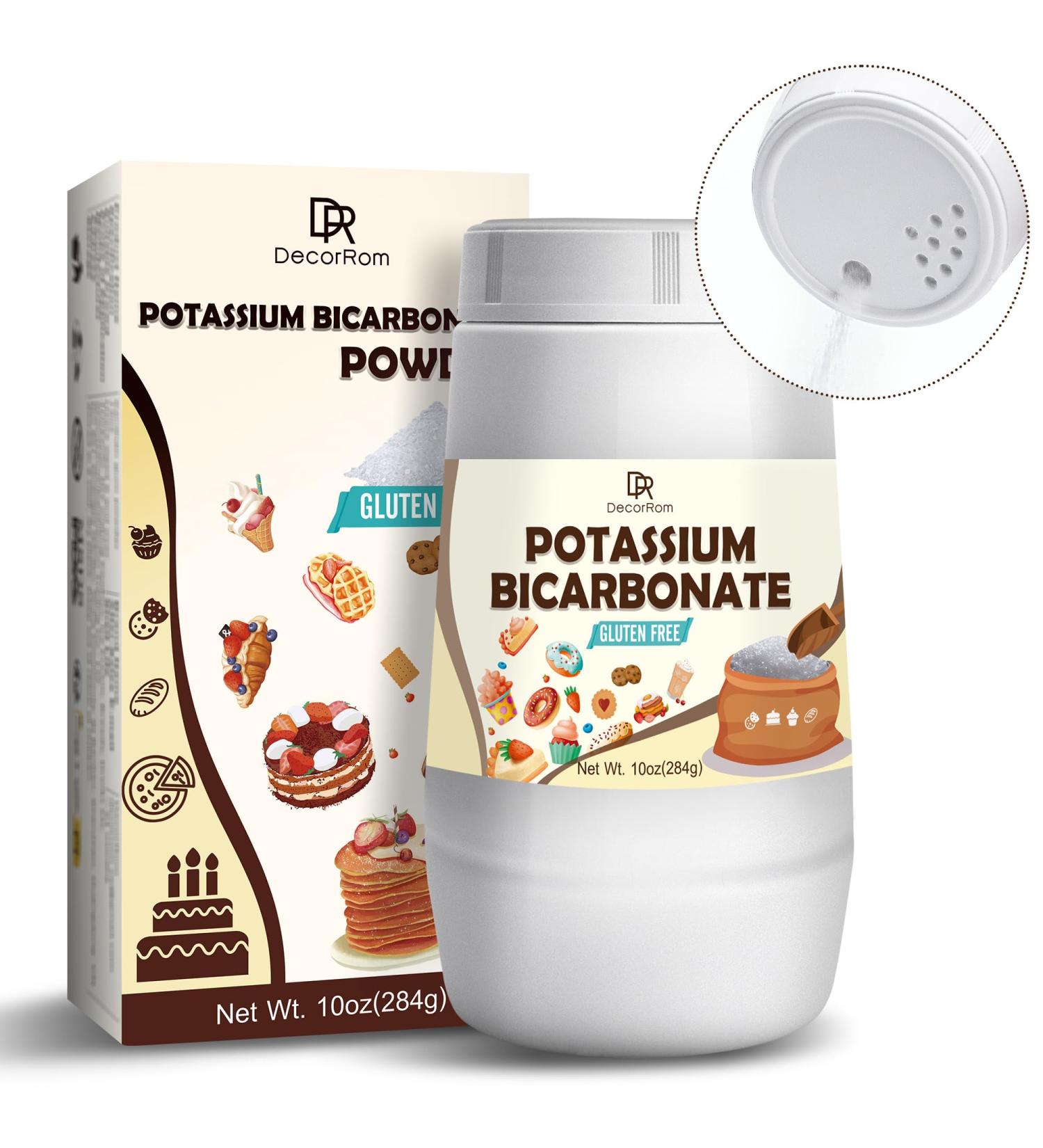 Potassium Bicarbonate 10oz - 100% Pure Potassium Bicarbonate Powder for Plants Cakes Wine Making Leavening - Food Grade Potassium Bicarbonate Powder Leavening Agent for Baking Cookies Snacks - Buy Online on GoSupps.com