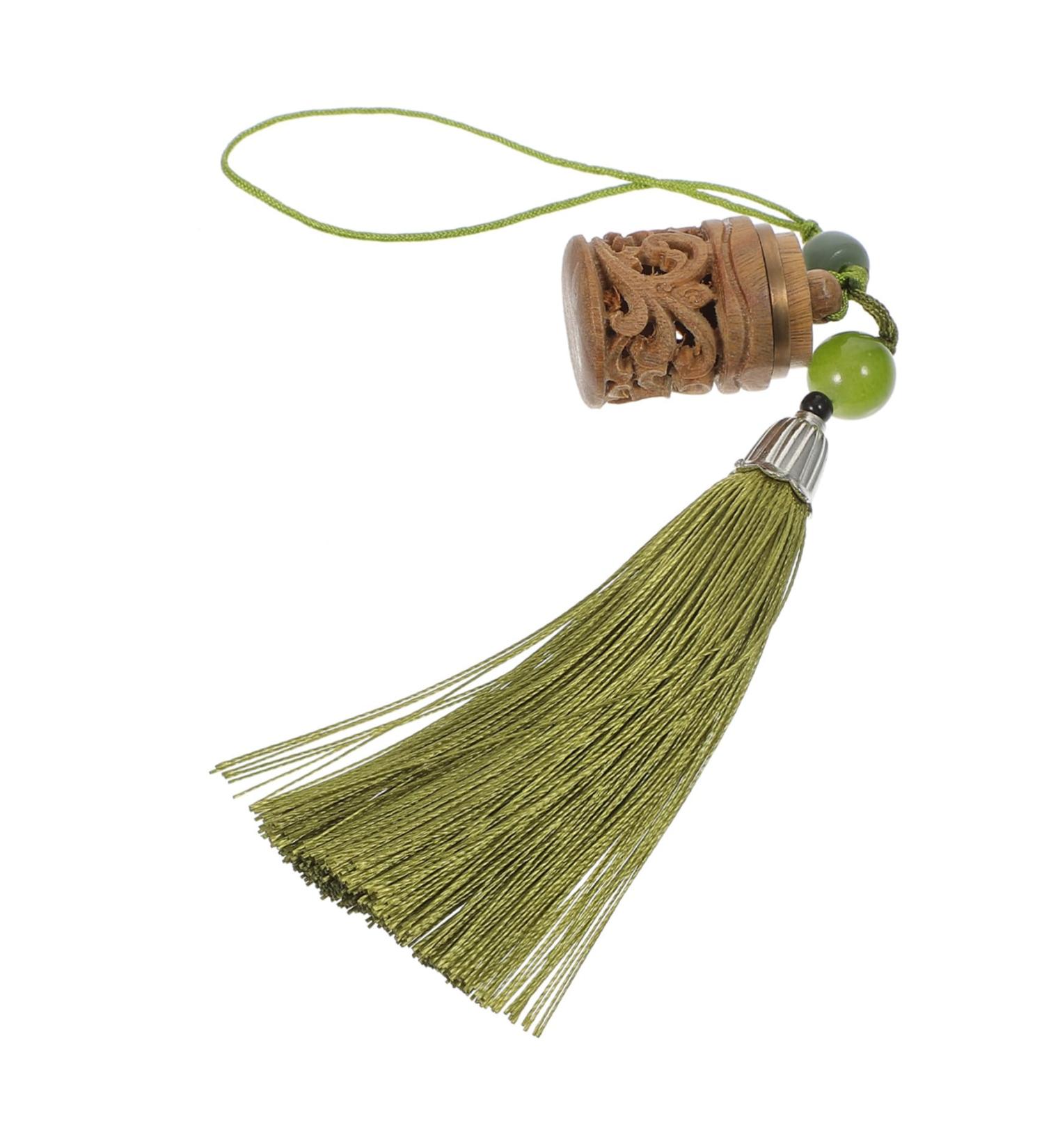HEMOTON 1pc Green Sandalwood Incense Box Tassel Keychain Diffuser Pendant Hollow-Out Pedant Blush Cell Phone - Buy Online on GoSupps.com