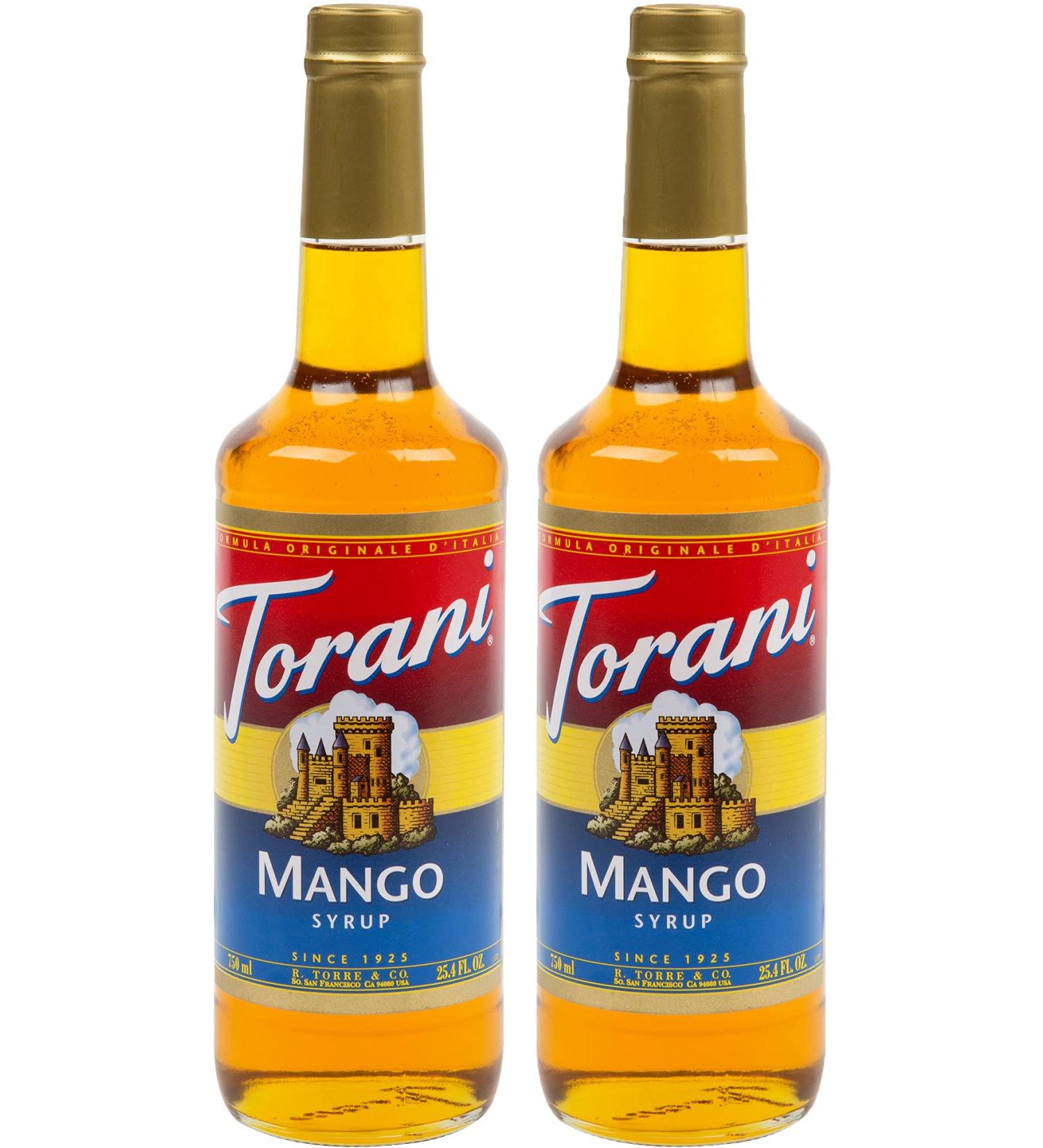 Torani Mango Flavour Syrup 750ml bottle 2 Pack light brown - Buy Online on GoSupps.com