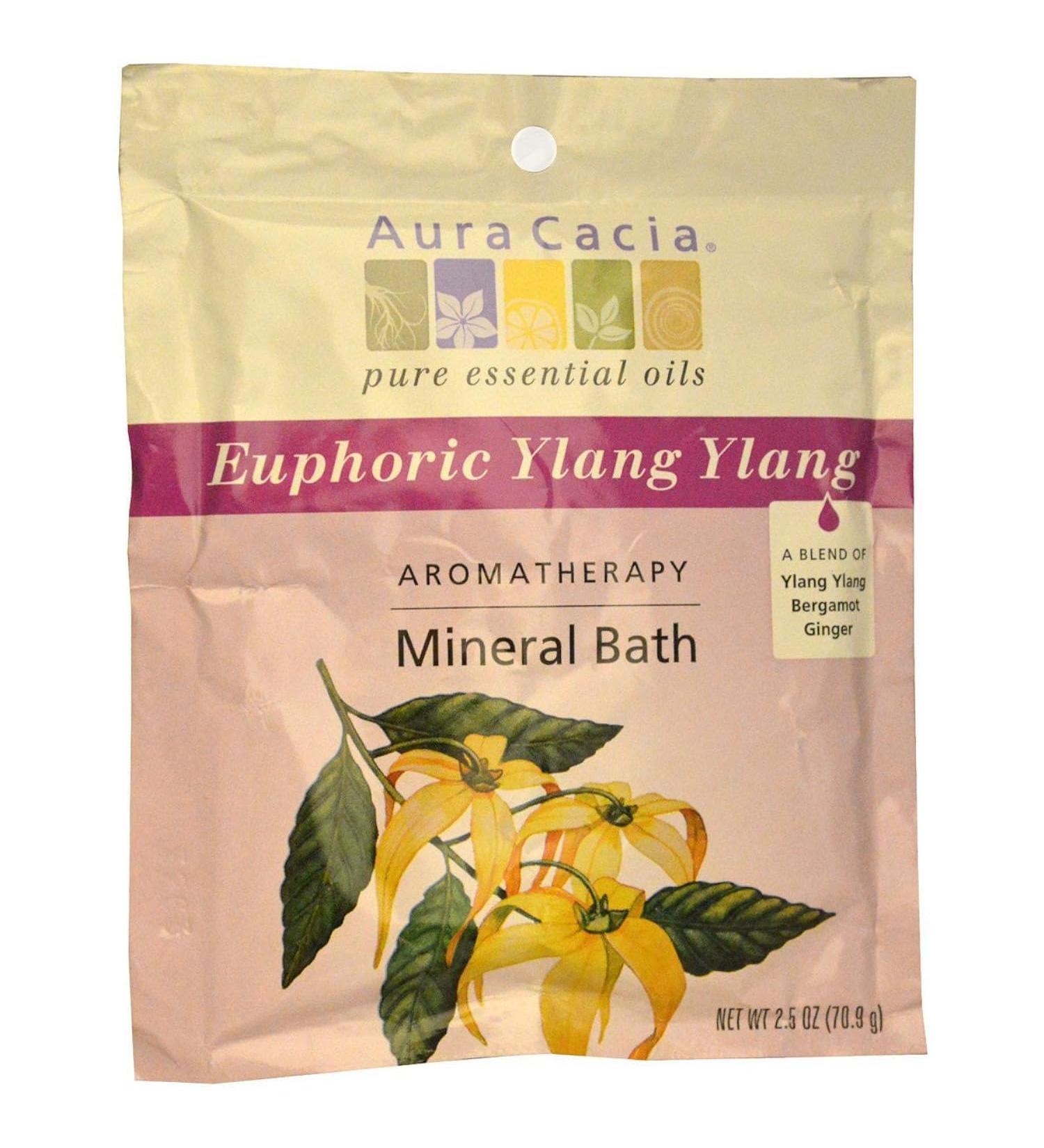 Aura Cacia Euphorie Mineralbad 71g (6 Pack) - Natural Bath Soak for Relaxation | International Shipping Available - Buy Online on GoSupps.com