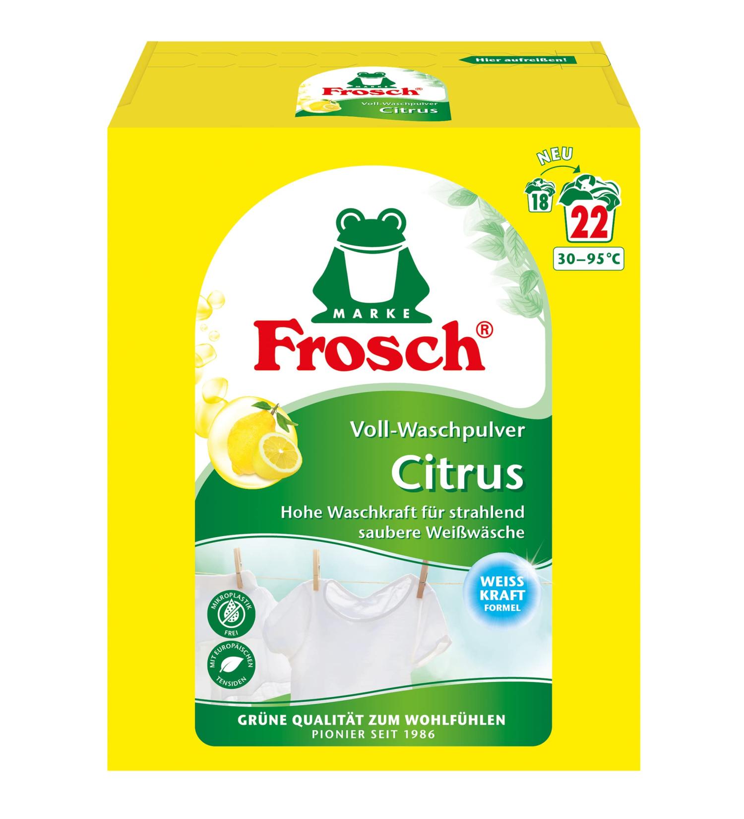 Frosch Citrus Full Washing Powder 1.45kg - Buy Online on GoSupps.com
