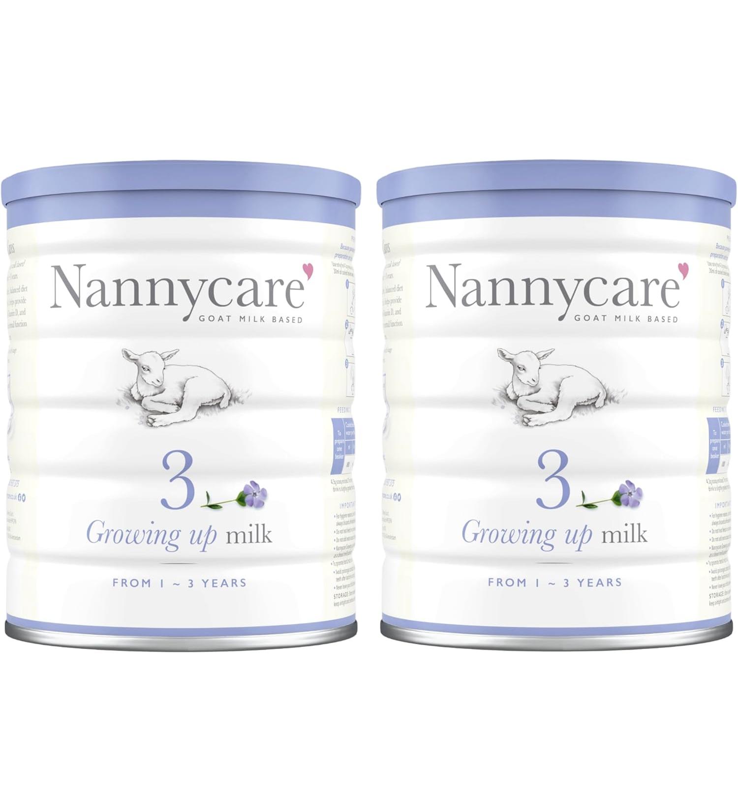 Nannycare Stage 3 Goat Milk Growing up Formula for 1-3 years Nutritionally Tailored Goats Milk Powder with Vitamin D Sources of Vitamin C & Calcium - 31.7 Oz - Pack Of 2 - Buy Online on GoSupps.com