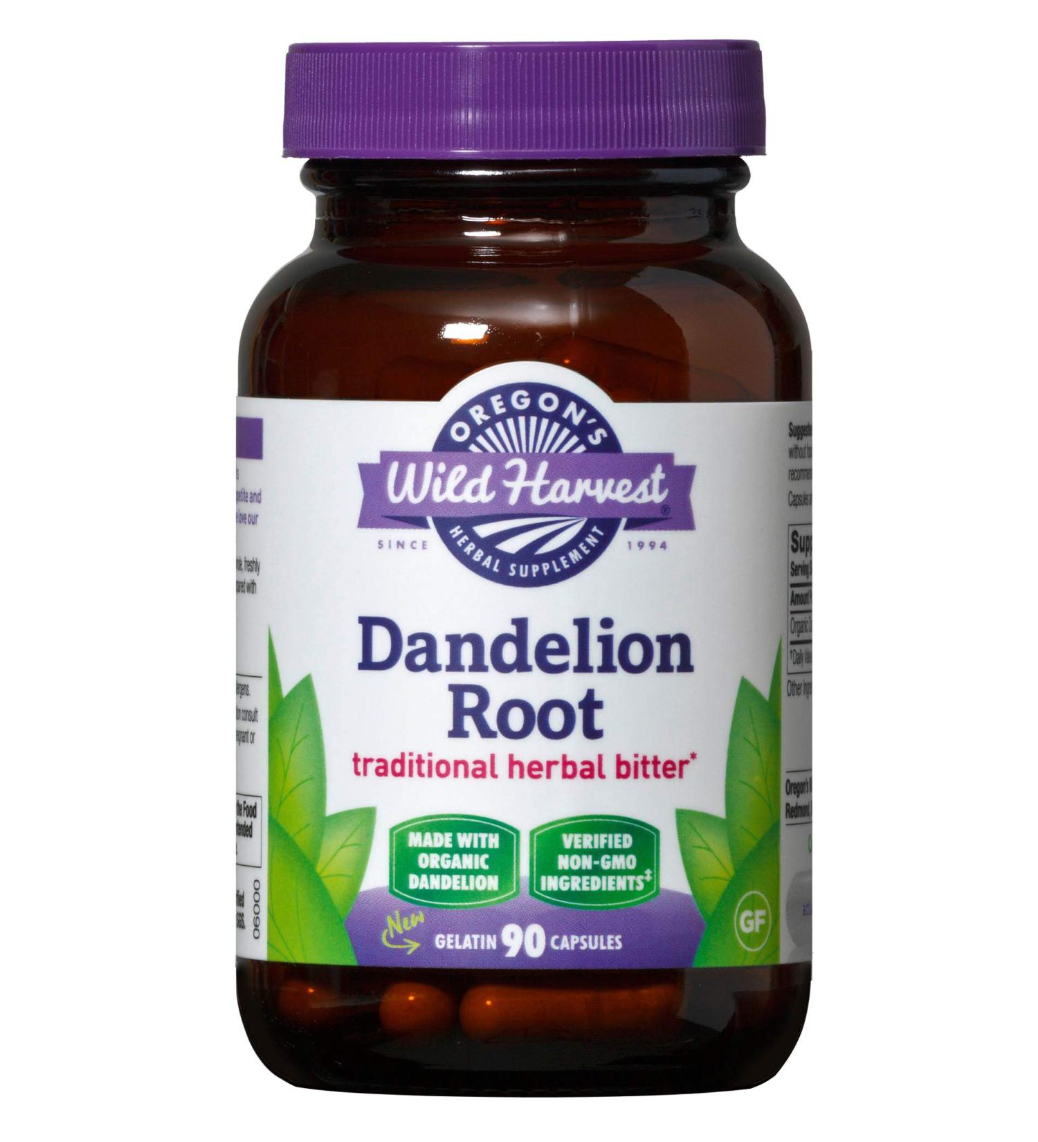 Organic Dandelion Root Supplement - Oregon's Wild Harvest - 90 Count - Buy Online on GoSupps.com