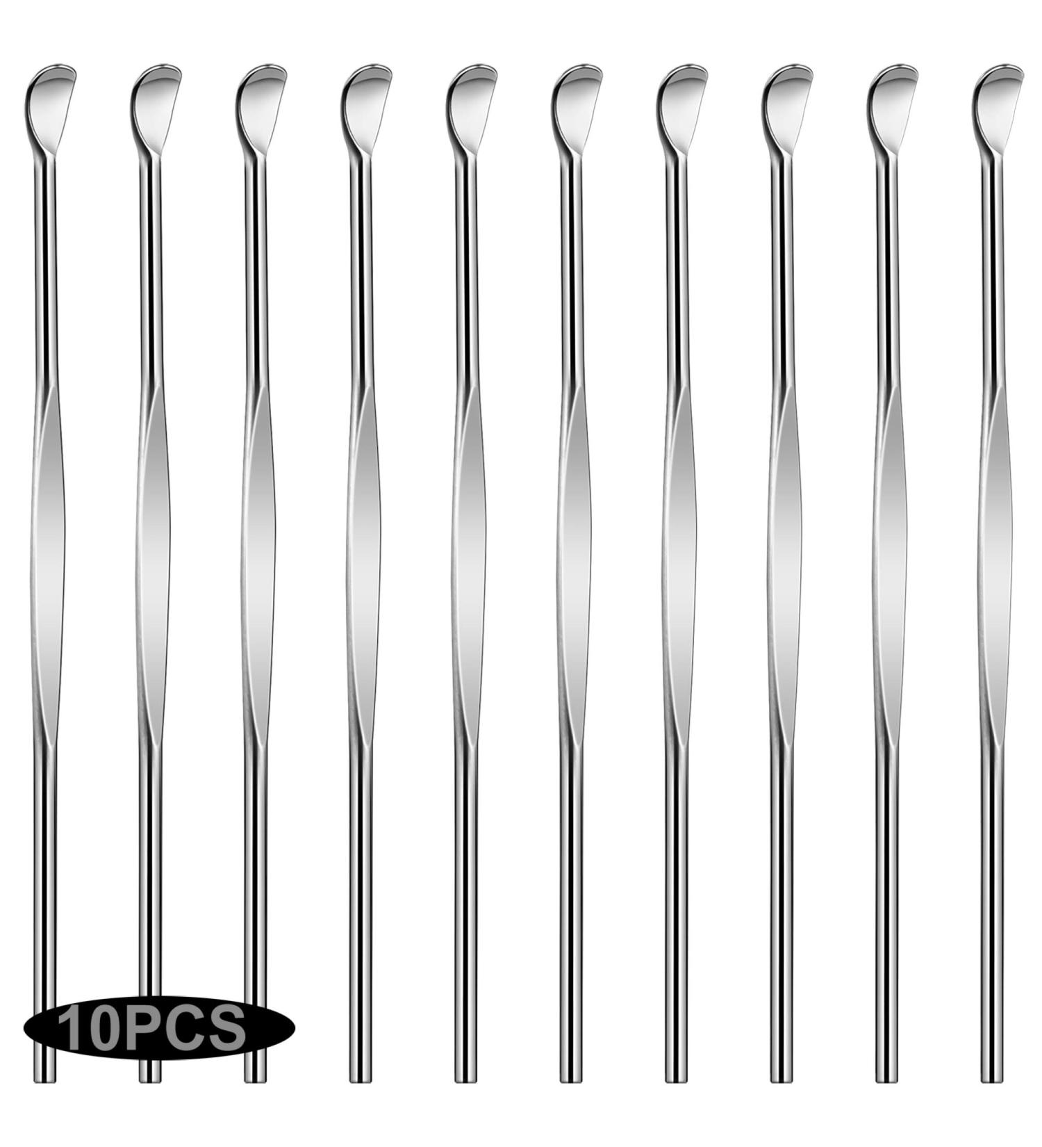 10pcs Sliver Metal Ear Cleaner Ear Pick Spoon Curette Remover Tool for Adults & Children - Buy Online on GoSupps.com