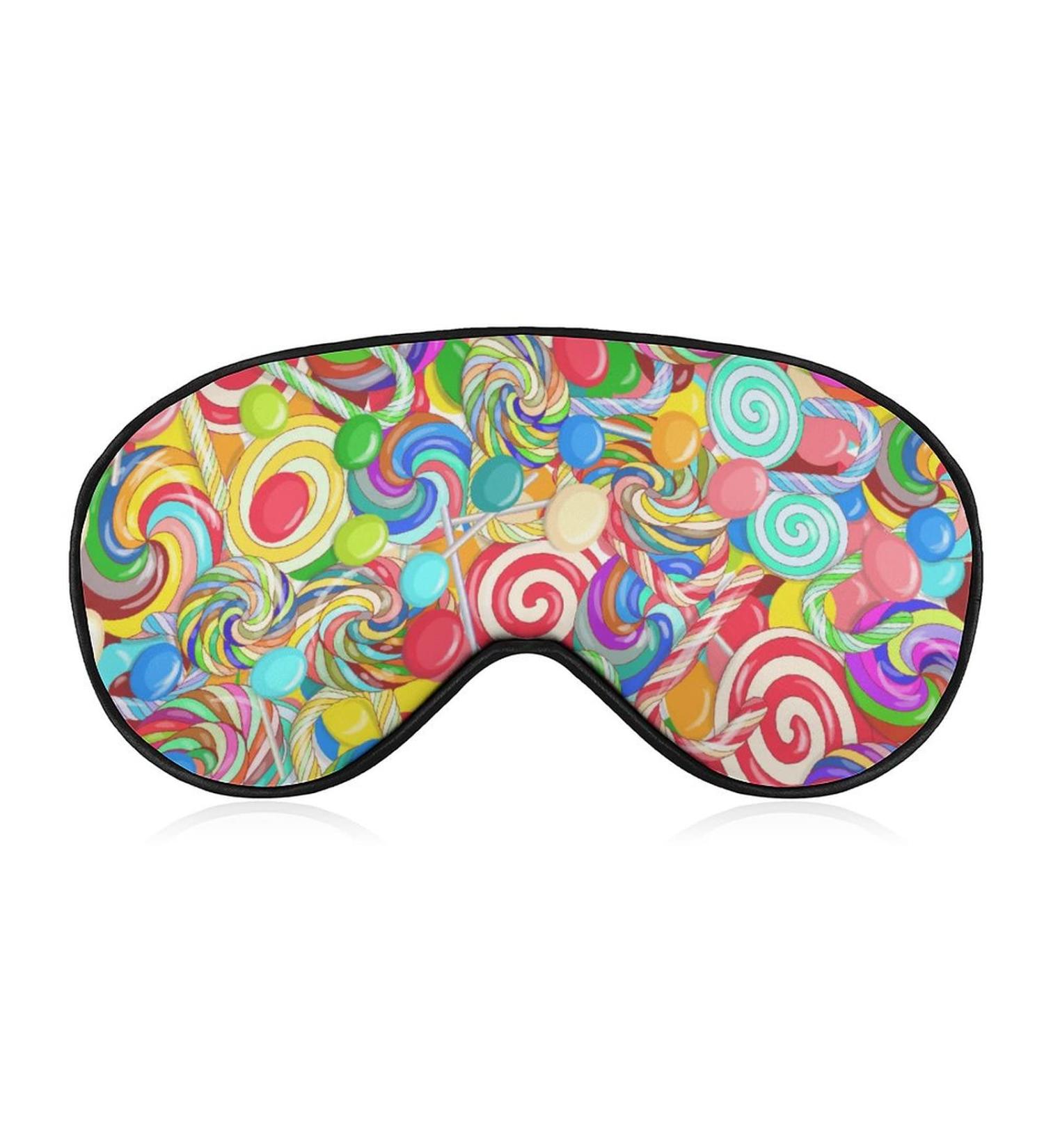 Colorful Sweet Candy Sleep Mask for Women | Adjustable Eye Shade Cover with Elastic Strap - Perfect for Travel & Relaxation - Buy Online on GoSupps.com