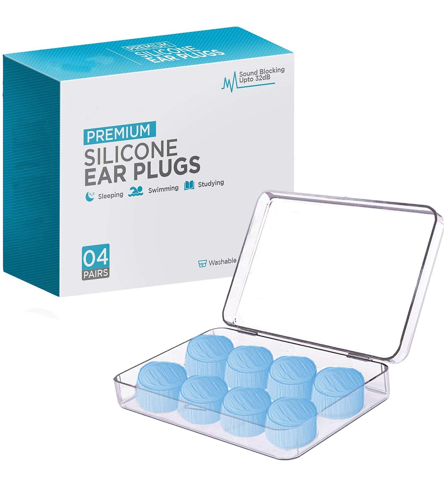Silicone Moldable Ear Plugs for Sleeping & Noise Reduction - 32dB NRR for Swimming, Snoring, Concerts, Shooting, Airplanes & Musicians - Buy Online on GoSupps.com