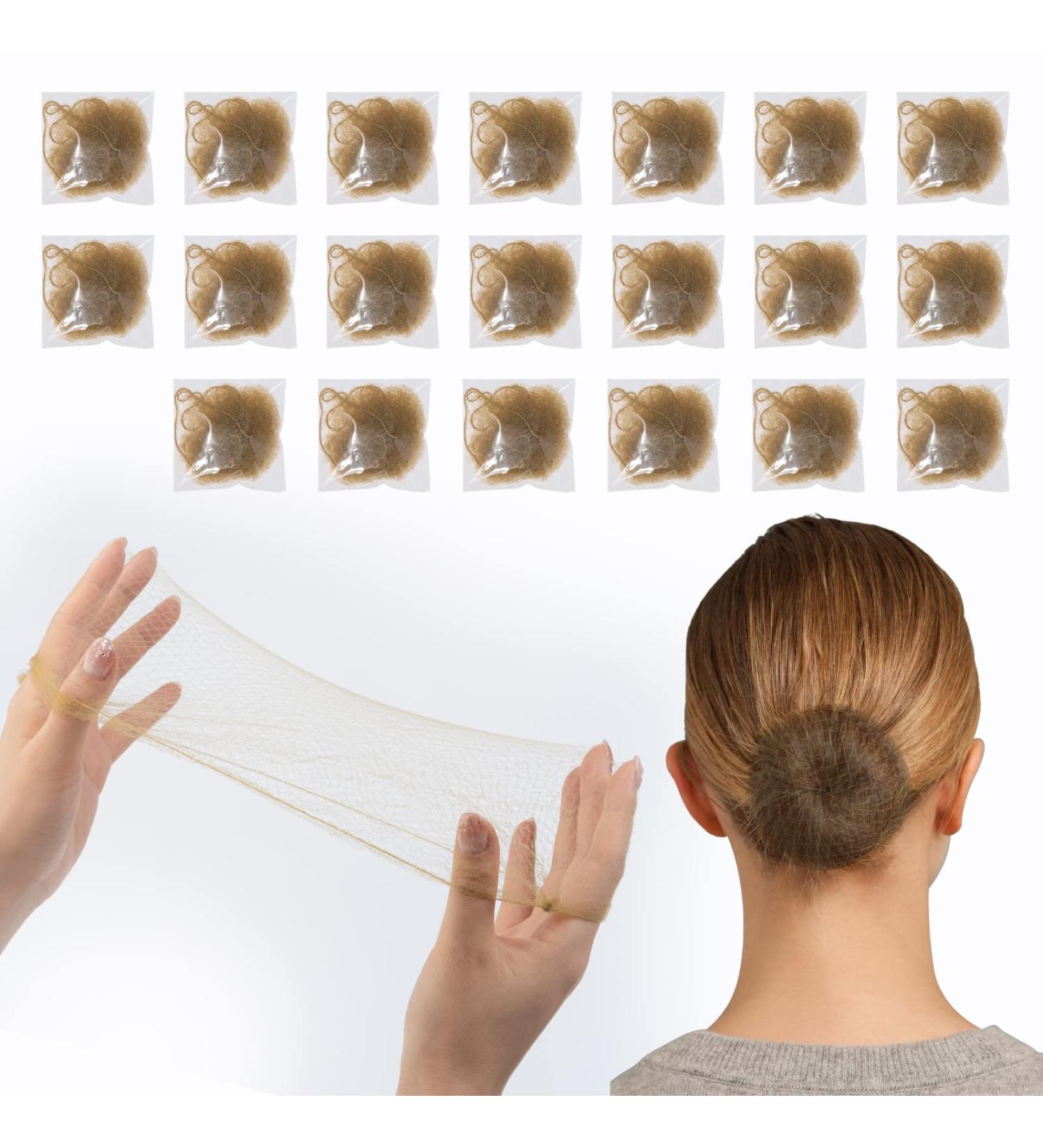 Prouskey 20pcs Blonde Hair Nets for Women - Invisible Elastic Mesh Bun Holder for Ballet, Dance, Nurse, Wig Fixing - Buy Online on GoSupps.com