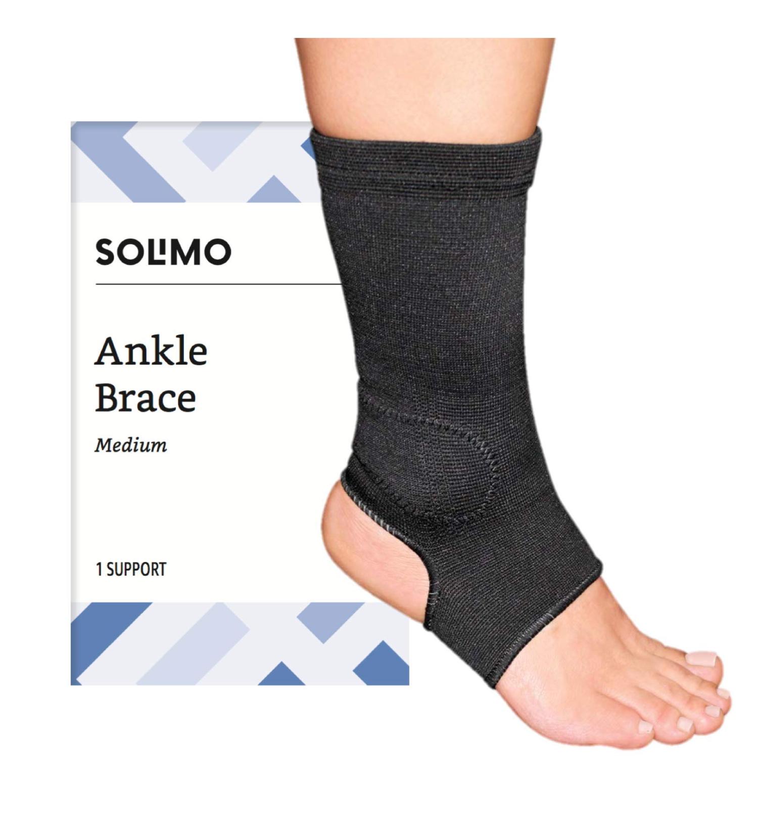 Amazon Brand - Solimo Ankle Brace Medium Medium (Pack of 1)
