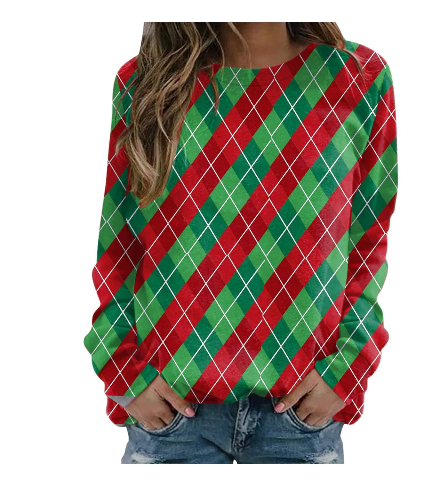 Rudolph Reindeer Elf Christmas Sweater for Women - Cozy Hooded Xmas Sweatshirt in L-Green XXL - Perfect Holiday Apparel - Buy Online on GoSupps.com