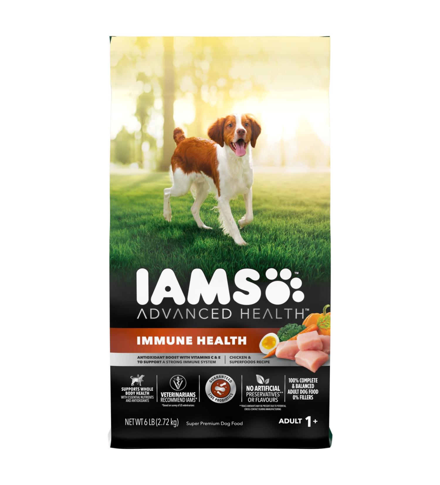 IAMS ADVANCED HEALTH Dog Food Dry IMMUNE HEALTH Adult Chicken & Superfoods Recipe 2.72kg Bag 2.72 kg (Pack of 1) - Buy Online on GoSupps.com