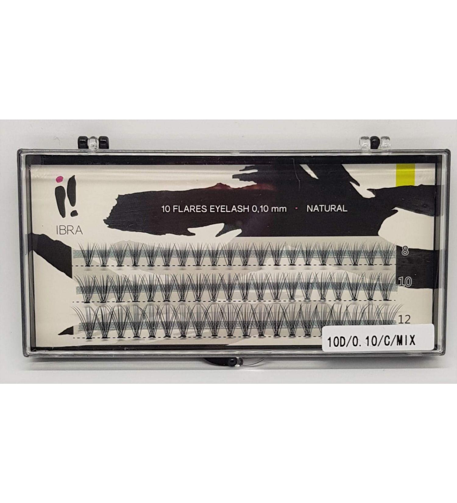 Shop Knot-Free 0.10-c Mix Natural Individual Eyelashes | Ibra Makeup Long C Profile Fake Lashes for Stunning Eye Makeup - Buy Online on GoSupps.com