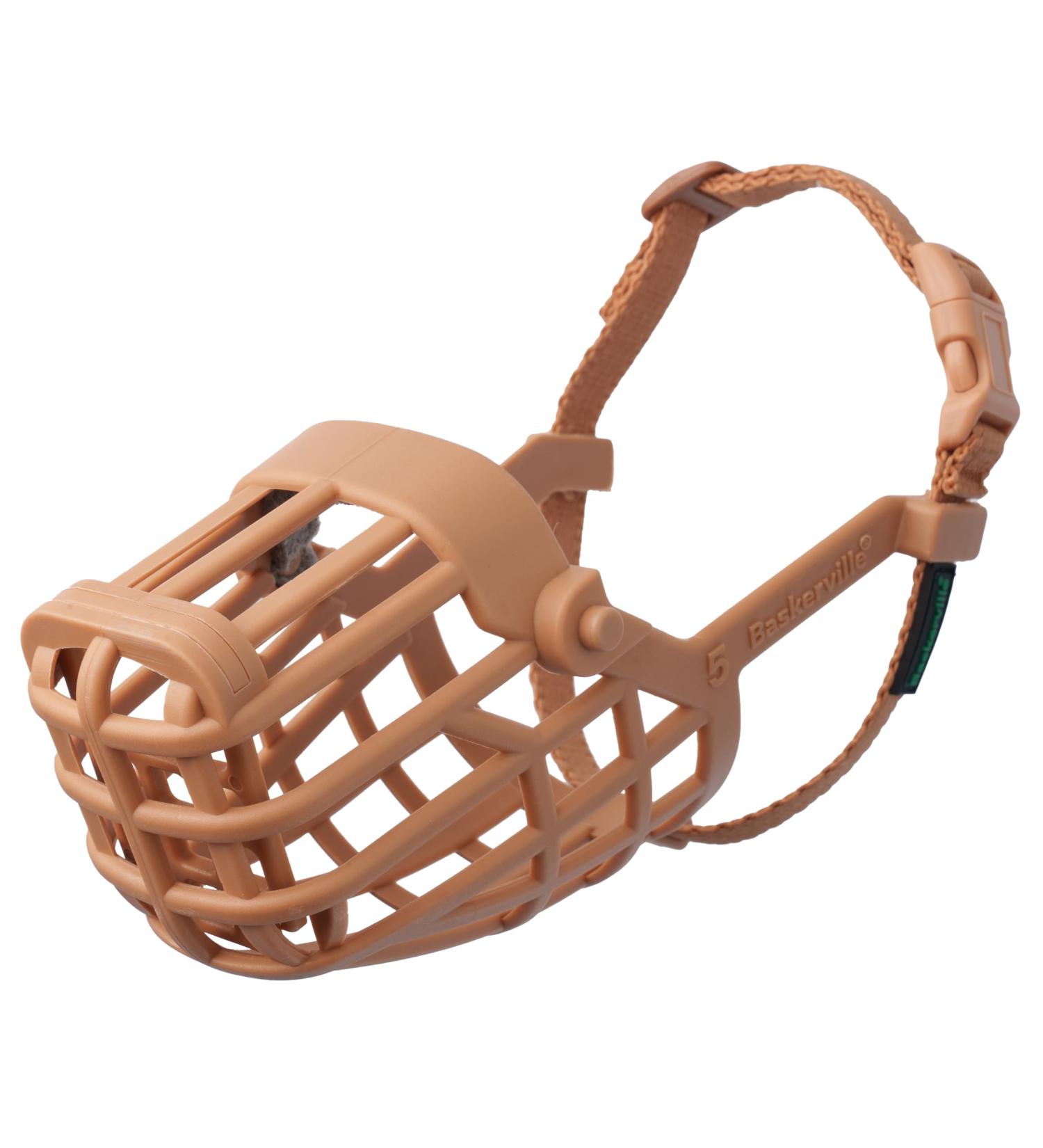 Baskerville Classic Dog Muzzle - Breathable Comfortable Prevents Biting & Food Waste for Medium Dogs - Safe & Durable TPR Design - Buy Online on GoSupps.com