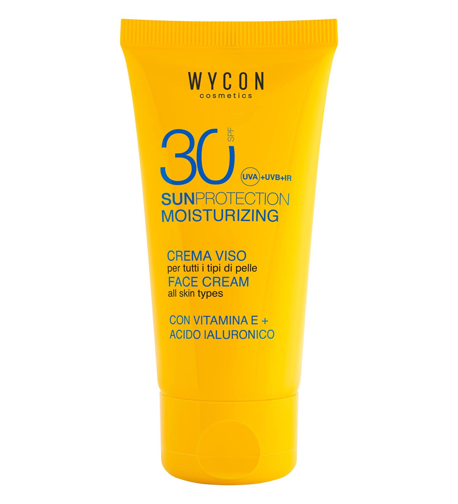WYCON cosmetics CREMA VISO 30 SPF - Sun Protection Cream for Face with Hyaluronic Acid Vitamin E