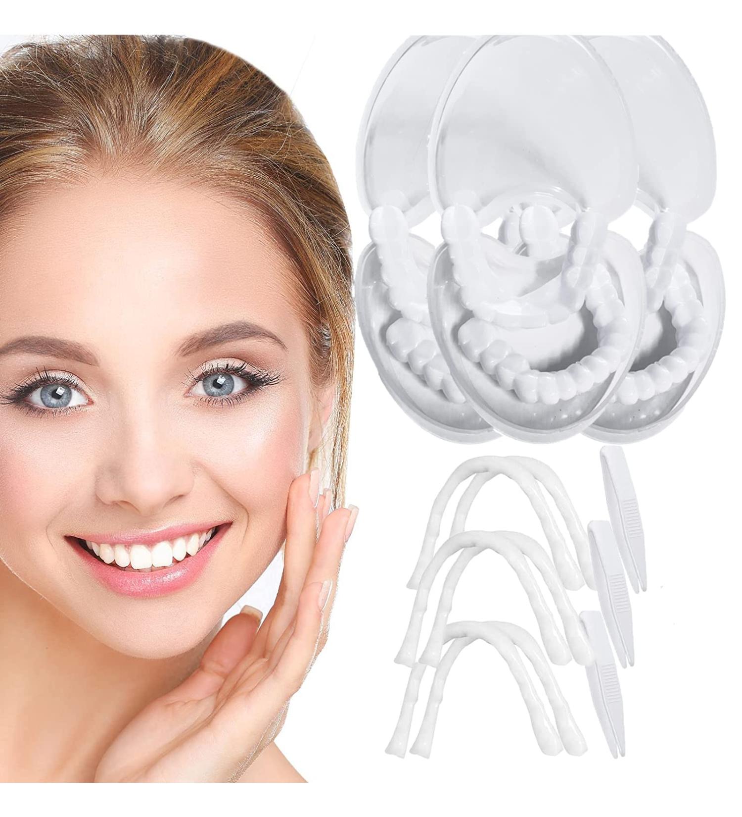 GAWEI Smile Teeth Customizable Temporary Fake Teeth Molds Braces - Perfect Snap-In Dentures for Upper & Lower Jaw - Natural & Comfortable (3 Sets) - Buy Online on GoSupps.com