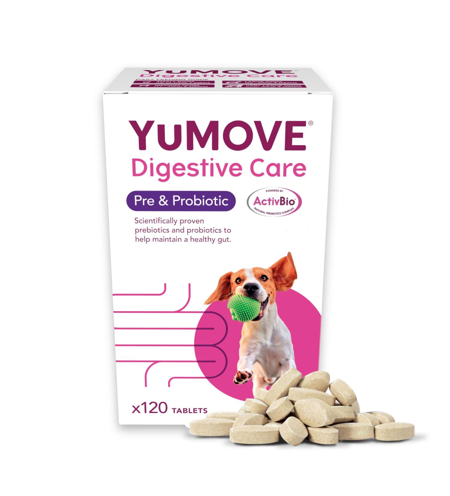 YuMOVE Digestive Care for Dogs | Probiotics for Sensitive Digestion | 120 Tablets - Buy Online on GoSupps.com