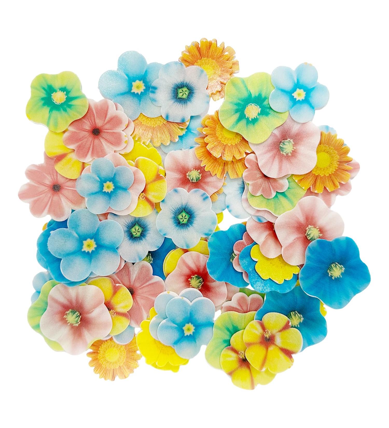 80 Pieces Cake Paper Flowers Decorative Flowers Floral Cake Decorations Mini Paper Flowers Dessert Paper Flower Decorations Suitable for Birthday Cake Wedding Cake. - Buy Online on GoSupps.com