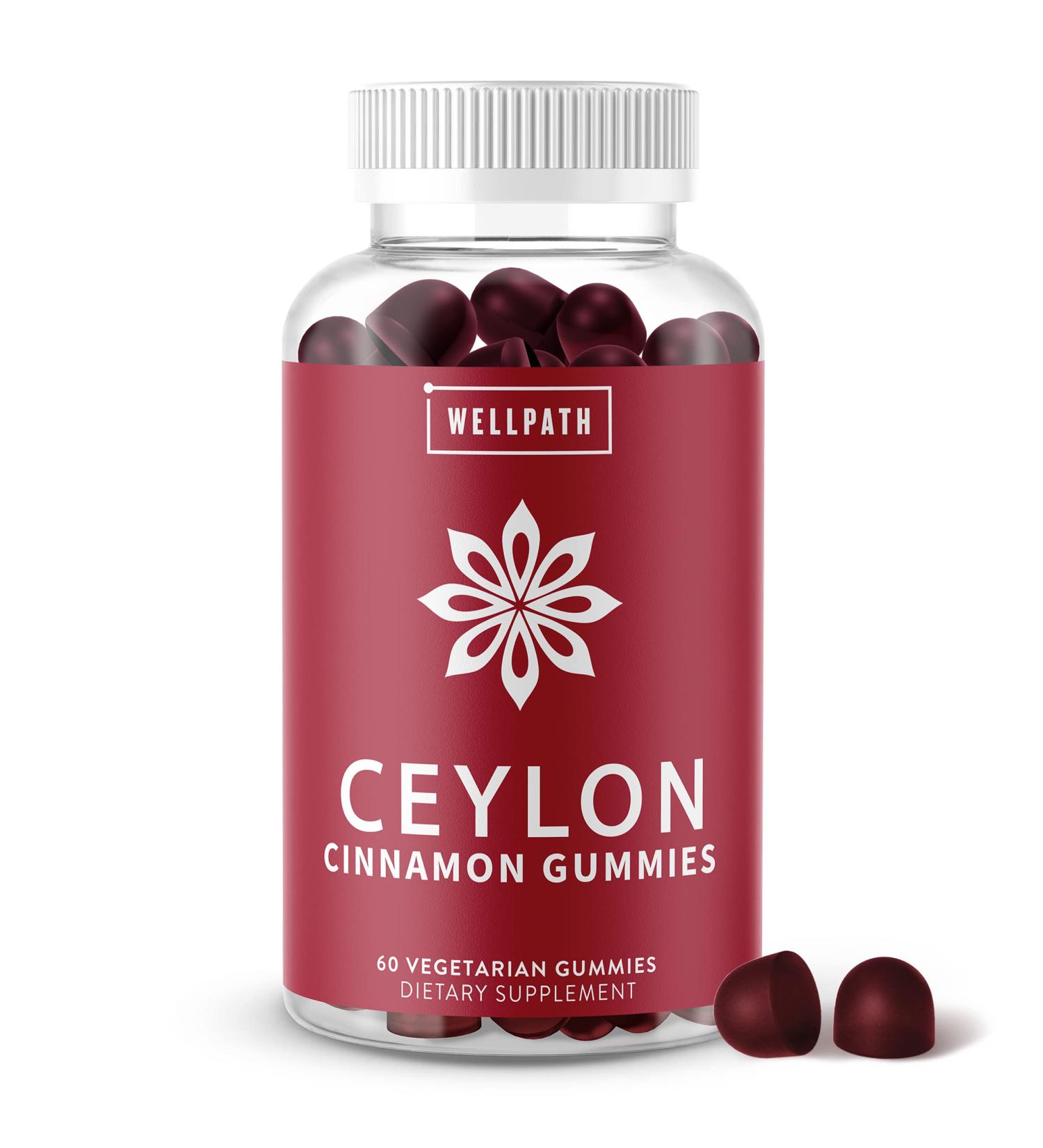 WellPath Ceylon Cinnamon Gummies - Blood Sugar Support Supplement | Antioxidants | Joint Support | 60 Ct Vegan Gluten Free - Buy Online on GoSupps.com