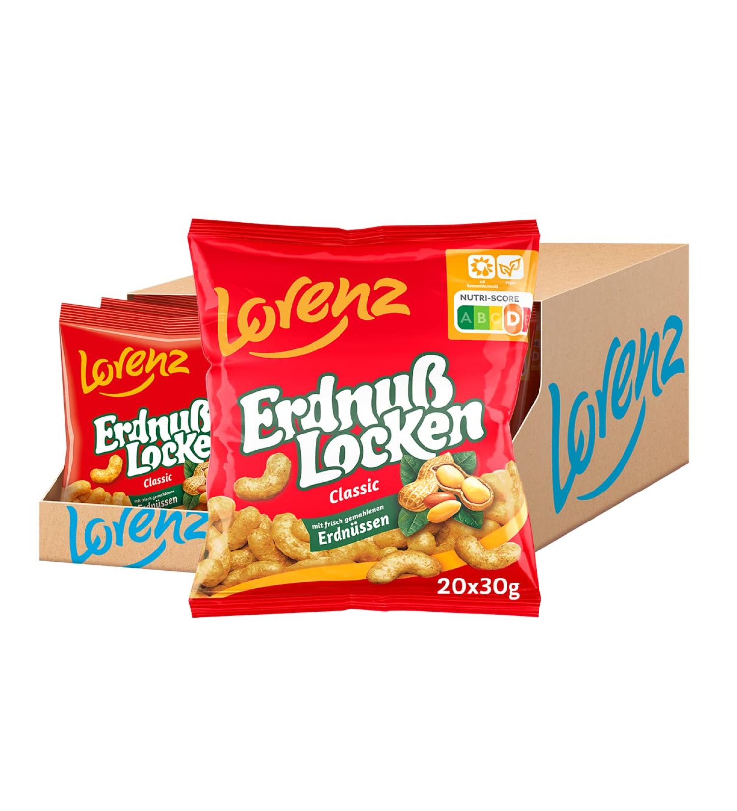 Lorenz Snack World Peanut Curls Classic - 20 Pack (30g Each) | Buy Internationally Online - Buy Online on GoSupps.com