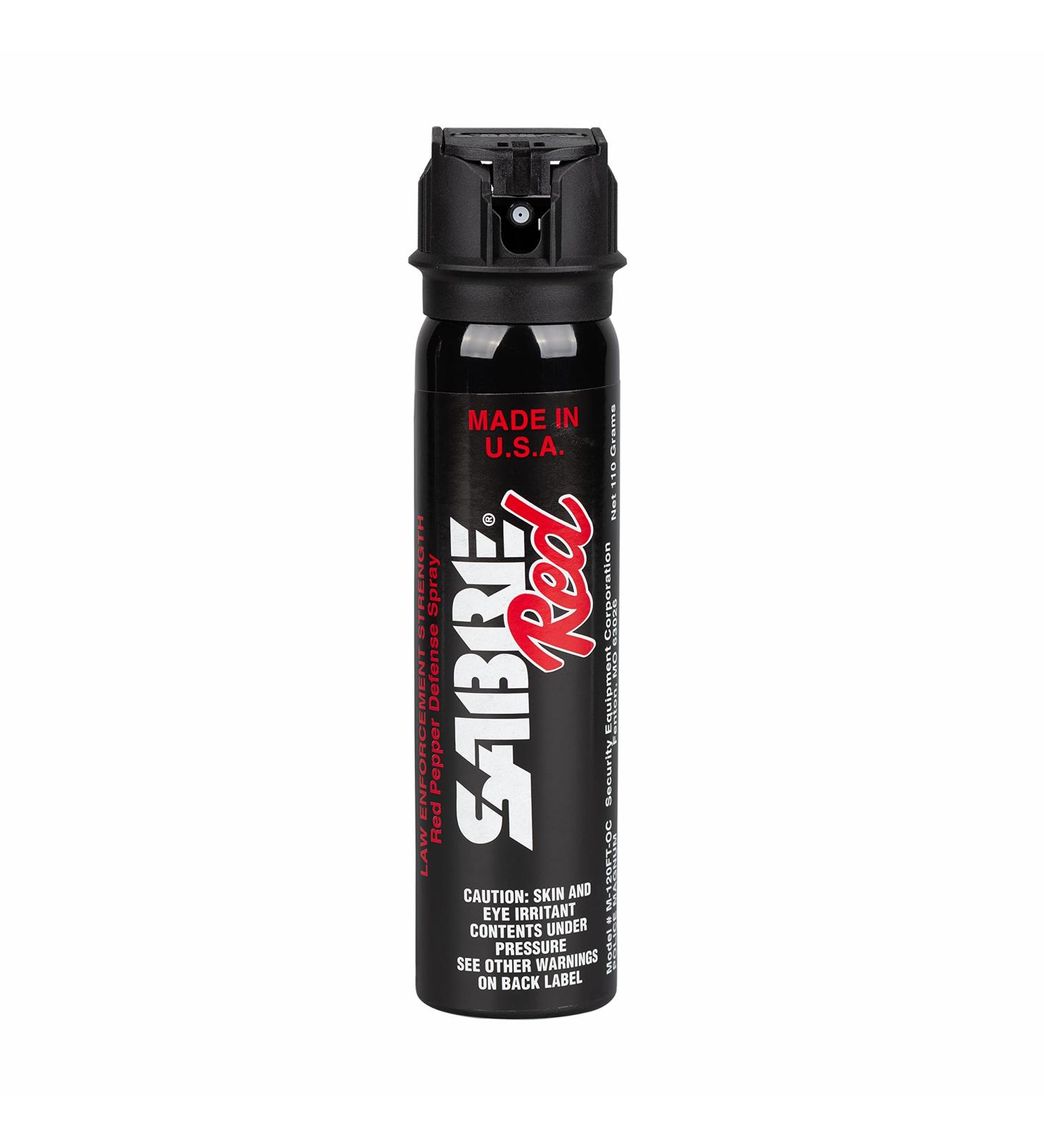 SABRE Magnum 120 Pepper Spray - 40 Bursts, 12ft Range, 122g Canister, UV Marking Dye - Black - Buy Online on GoSupps.com
