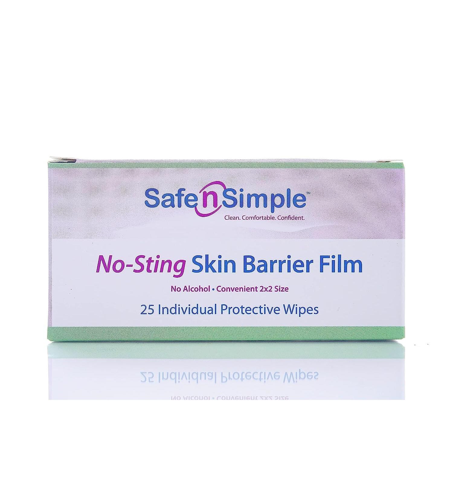 Safe n' Simple No Sting Skin Prep Wipes - 25 Ostomy Barrier Film Wipes - Buy Online on GoSupps.com