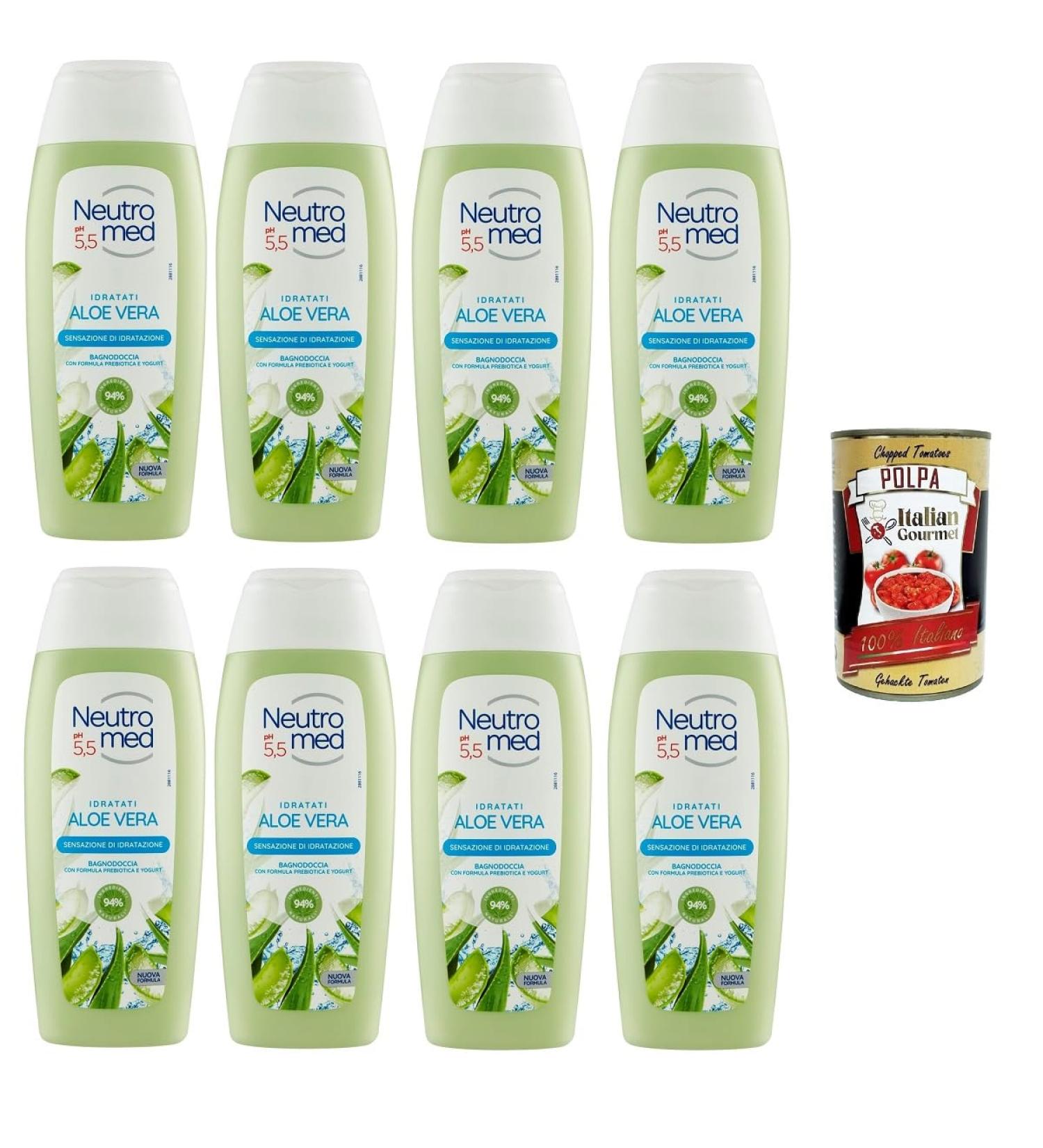  Italian Gourmet E.R. Neutromed pH 5.5 Hydrated Aloe Vera Bagnodoccia pH 5.5 Hydrated Aloe Vera 8 x 400ml + Italian Gourmet Pulp 400g - Buy Online on GoSupps.com